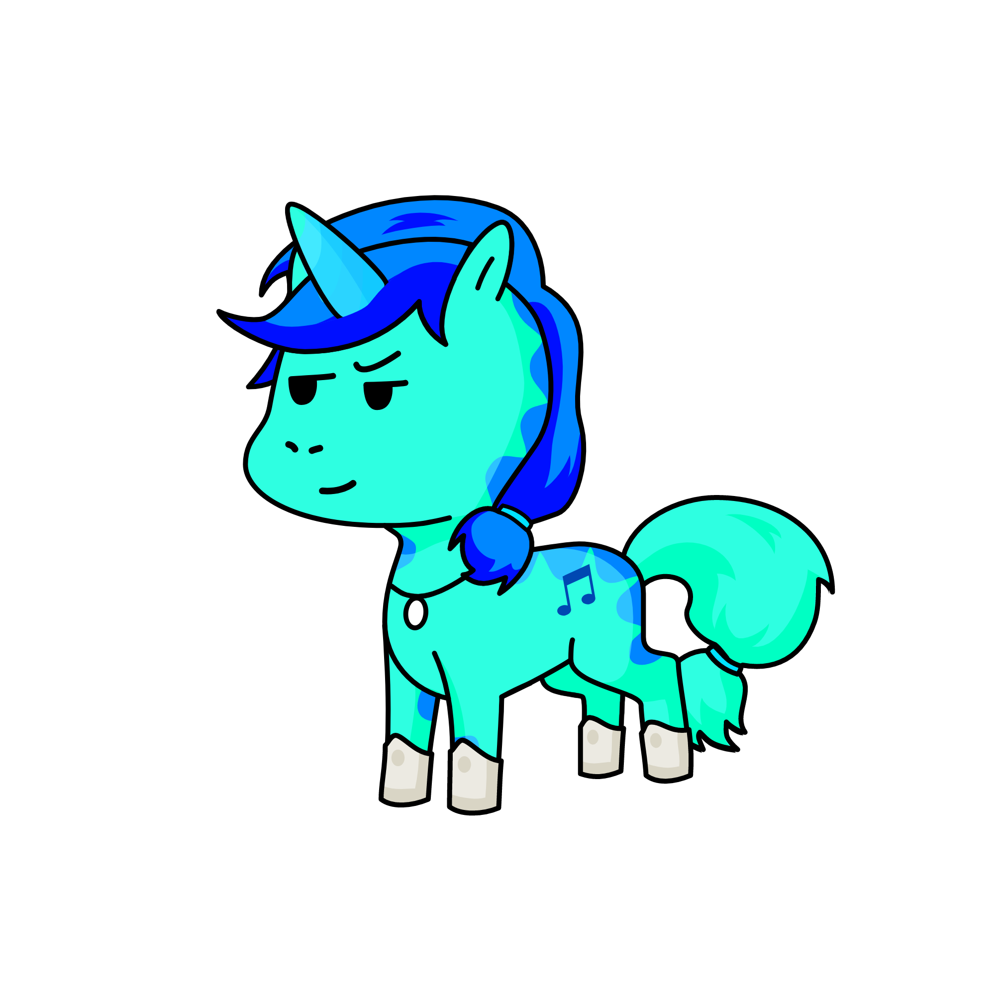 bluey, the unicorn