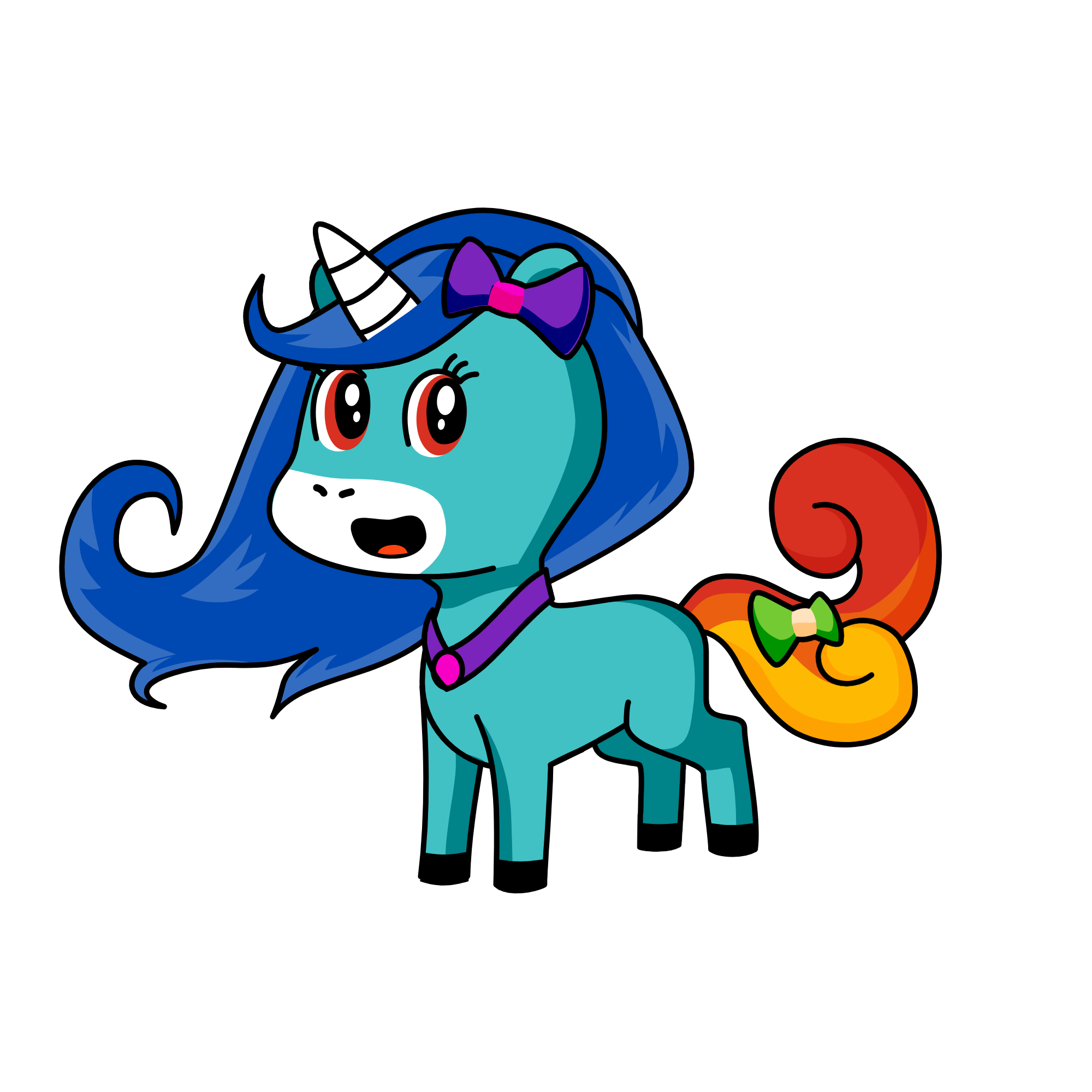 rainbow dash, the unicorn