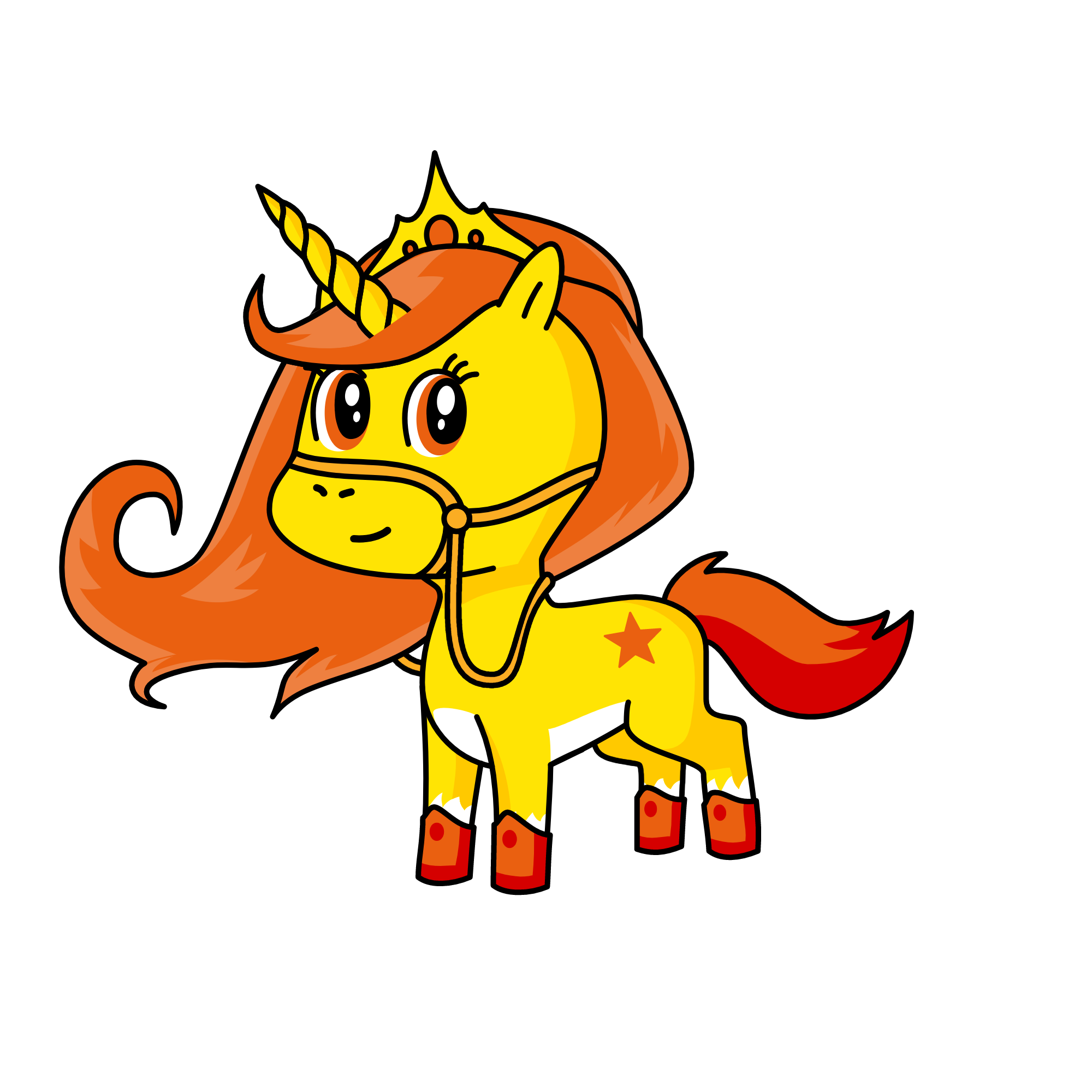 Sunset, the unicorn