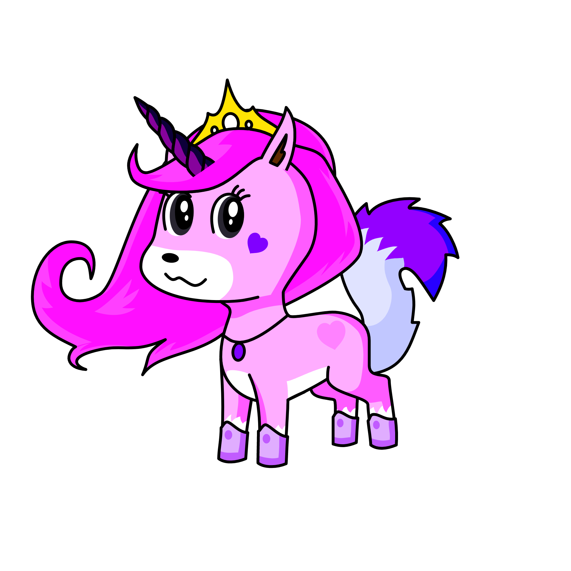 rose panda, the unicorn