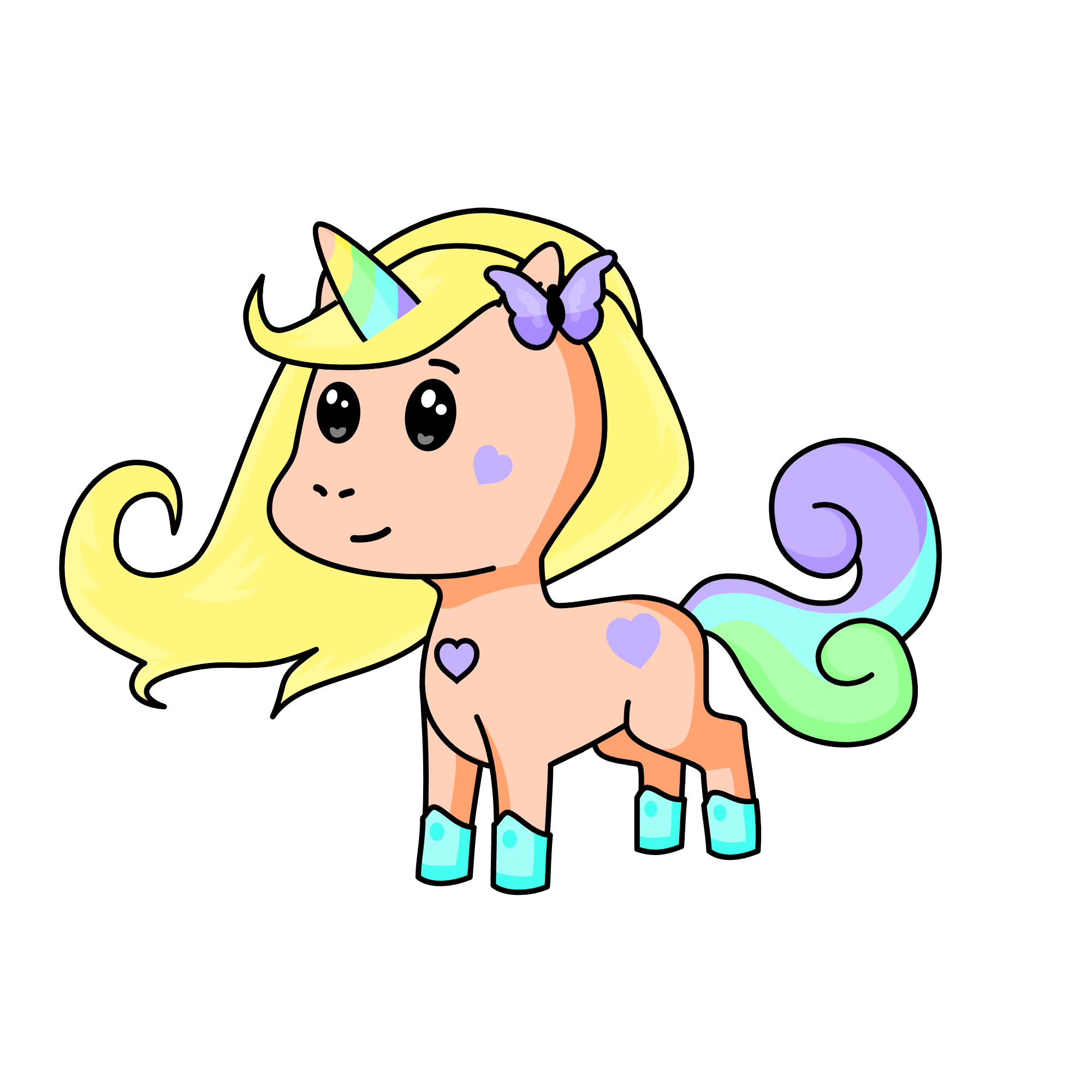 Rainbow queen, the unicorn