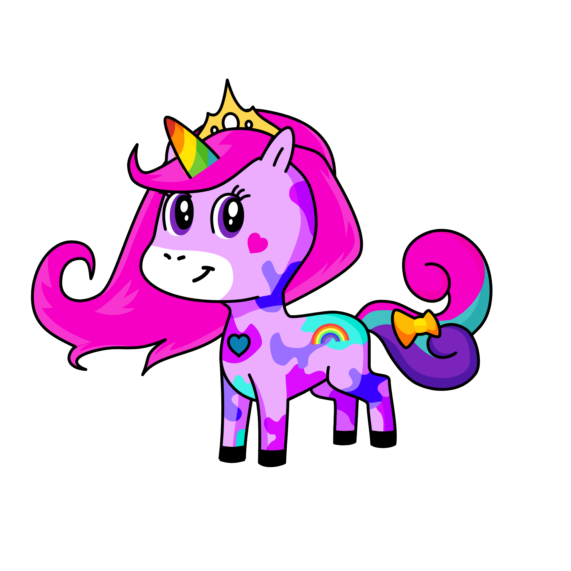 Rainbow, the unicorn