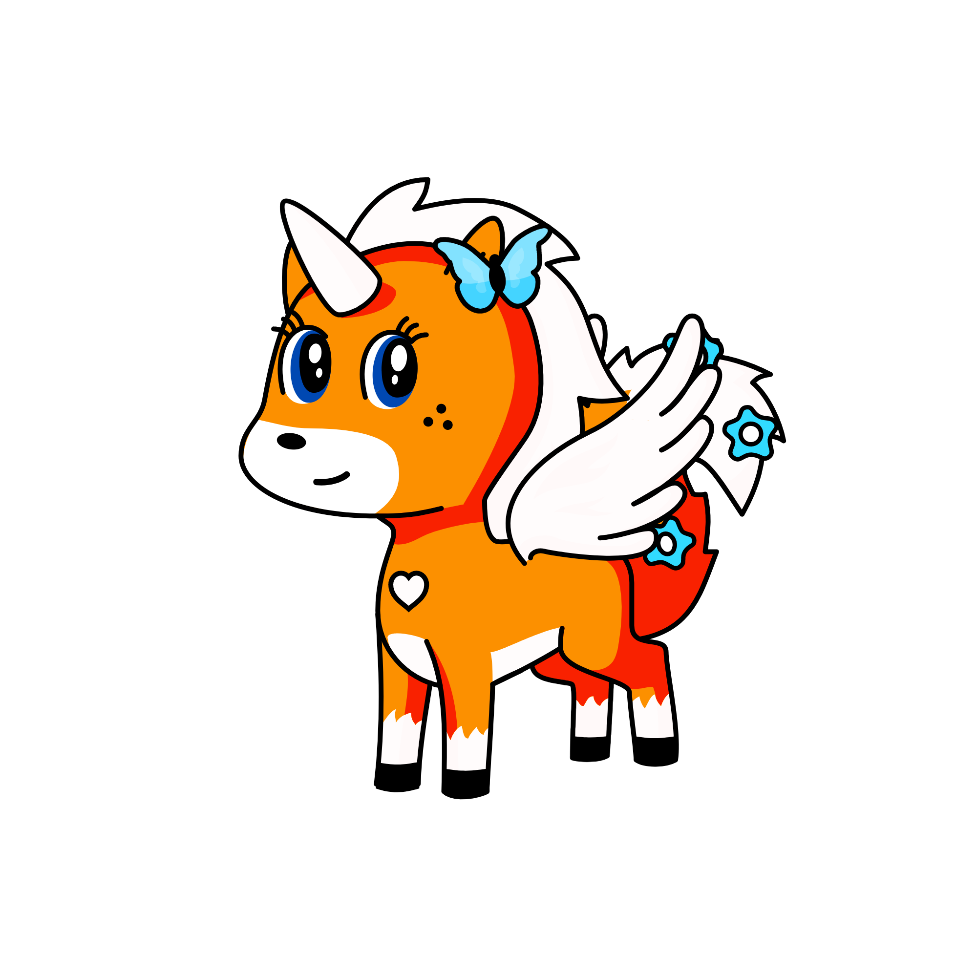 tired to make a fox, the unicorn