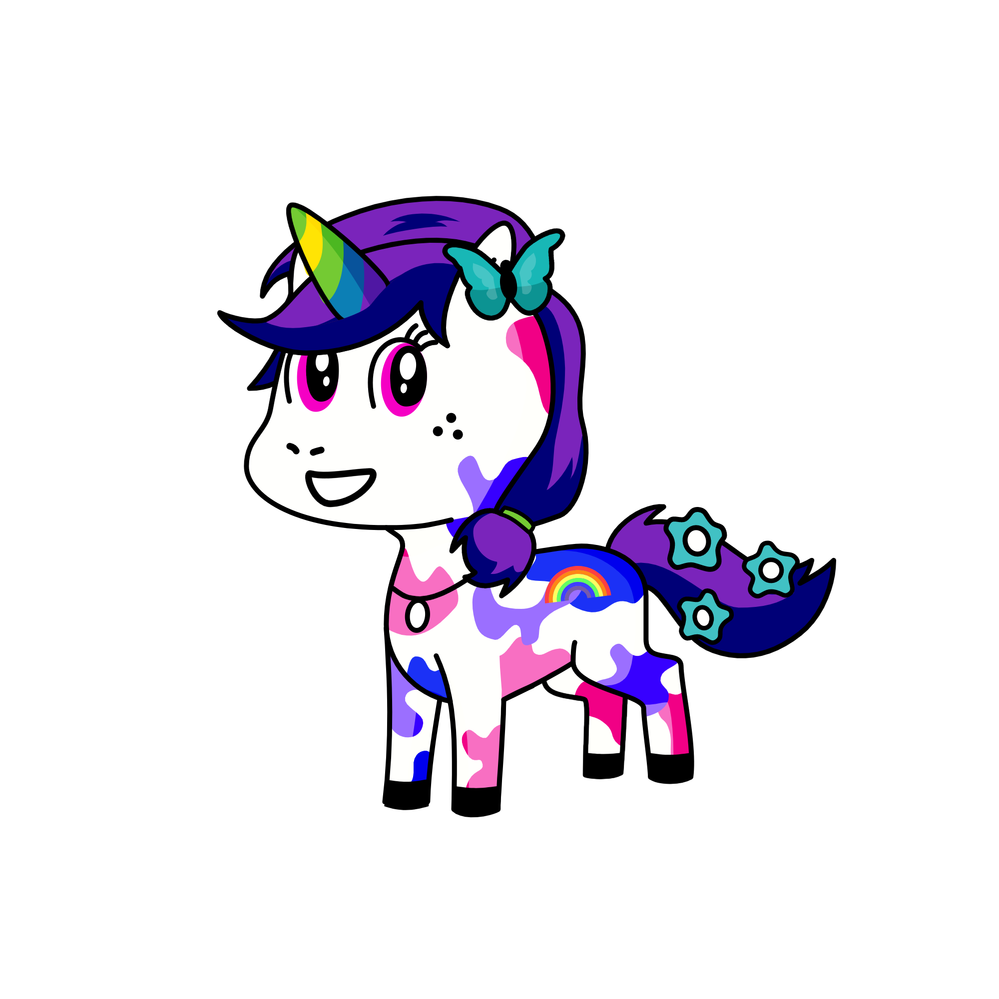 Splatters , the unicorn