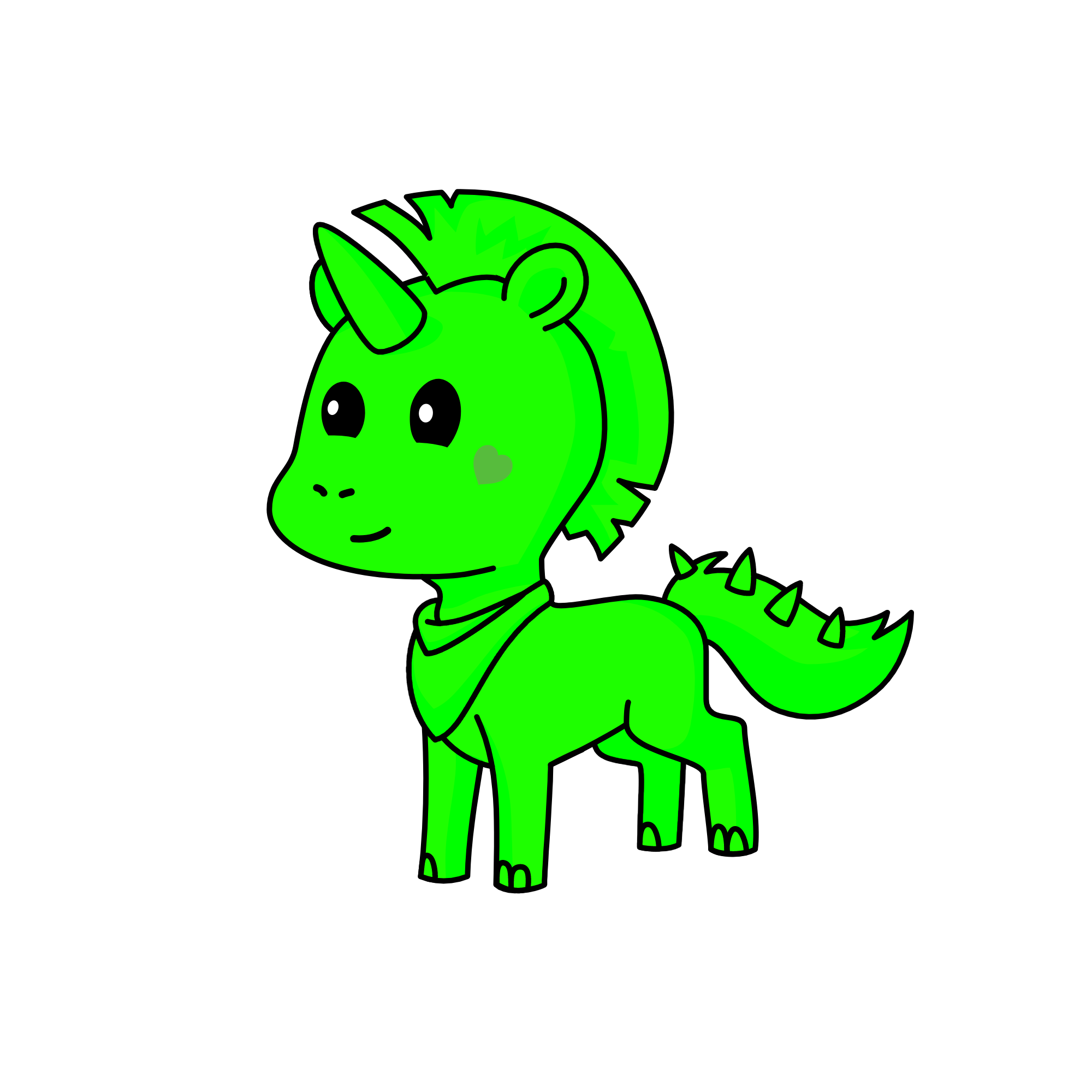 green screen man, the unicorn