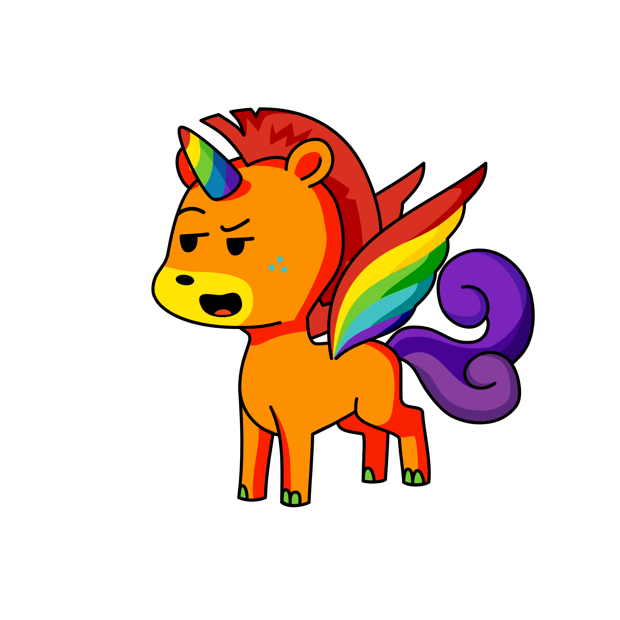 Rainbow-O-corn, the unicorn