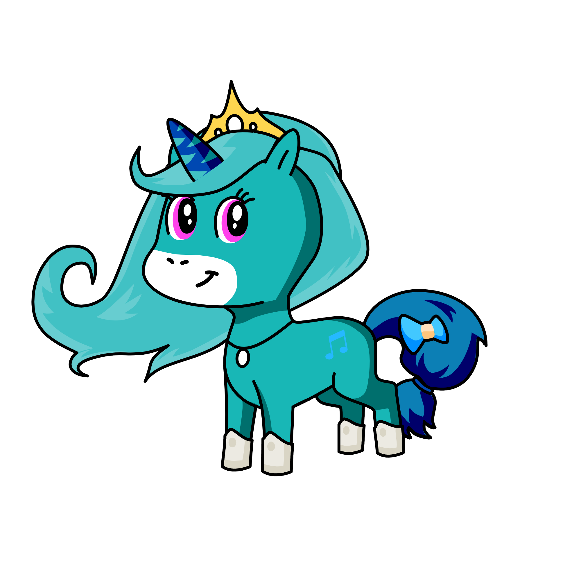 Queen Elsa, the unicorn