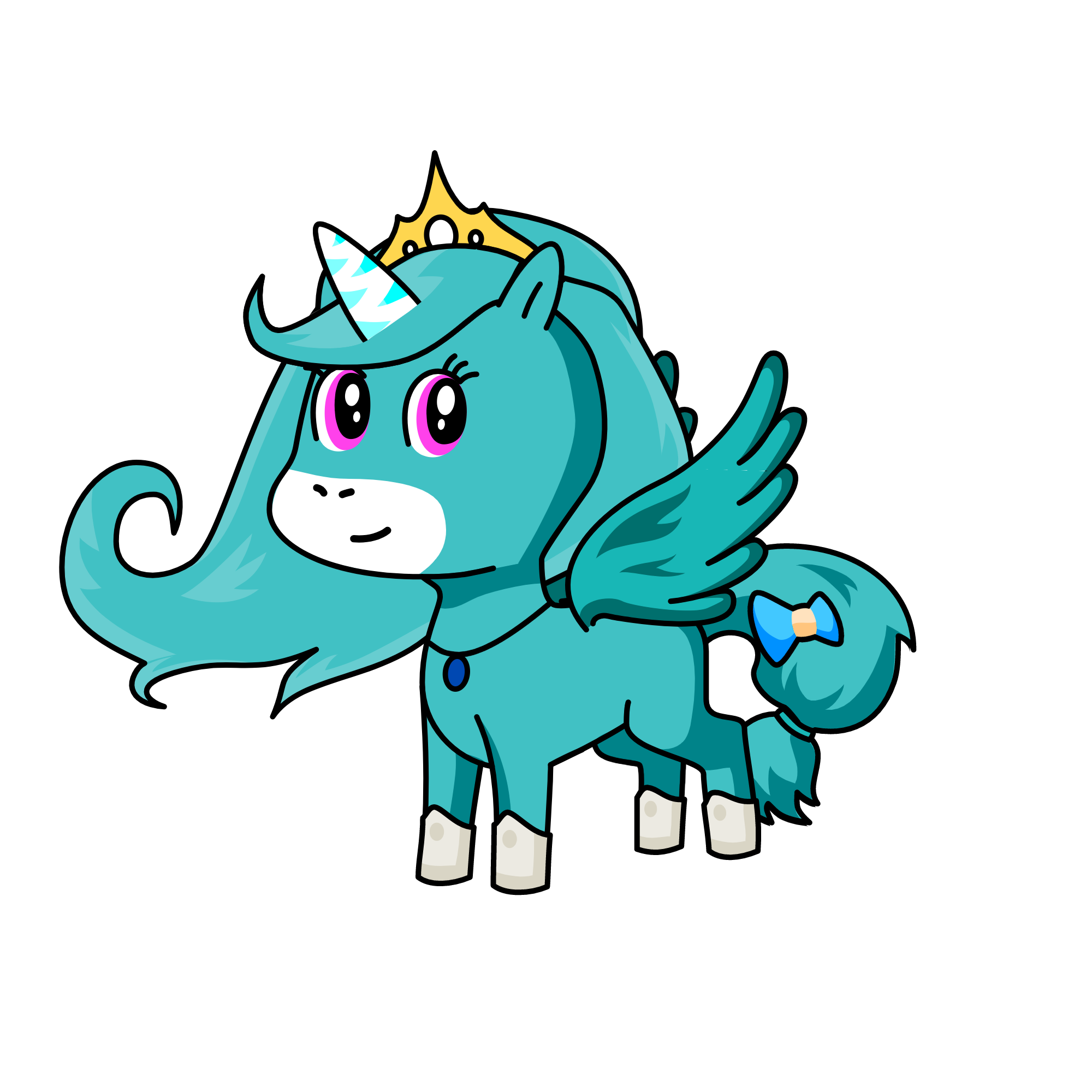 Queen Elsa, the unicorn