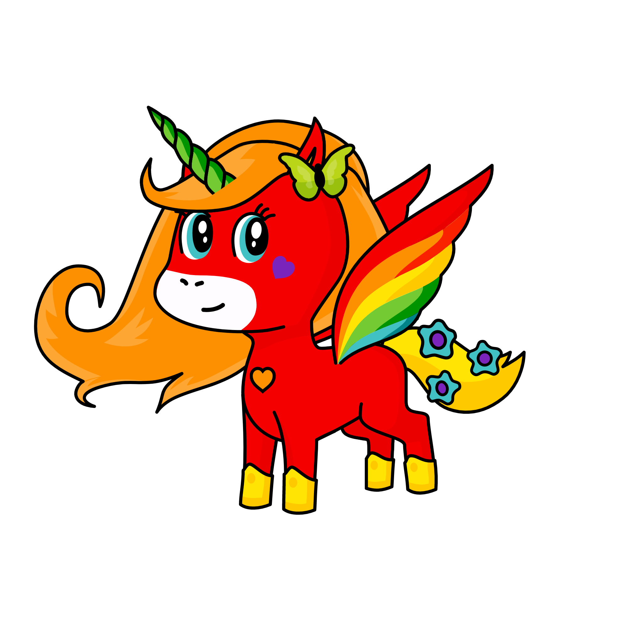 Rainbow, the unicorn