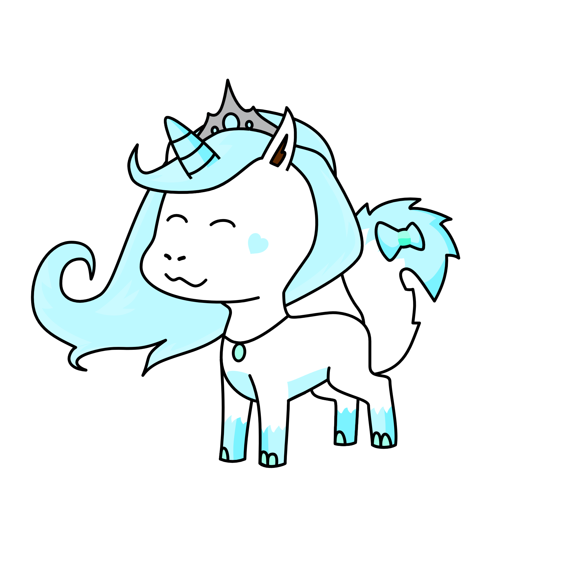 palace pets oc : snowflake, the unicorn
