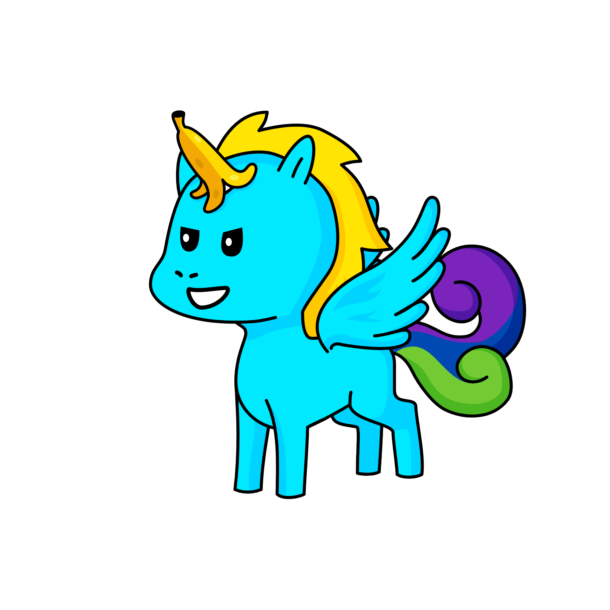 rainbow dash, the unicorn