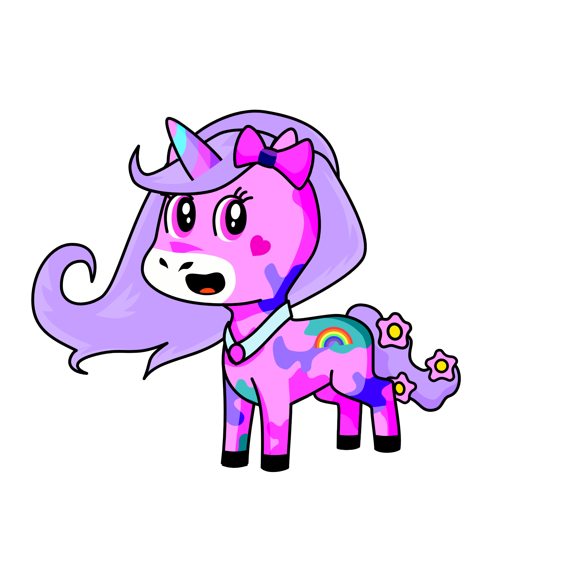 pinkity purplity, the unicorn