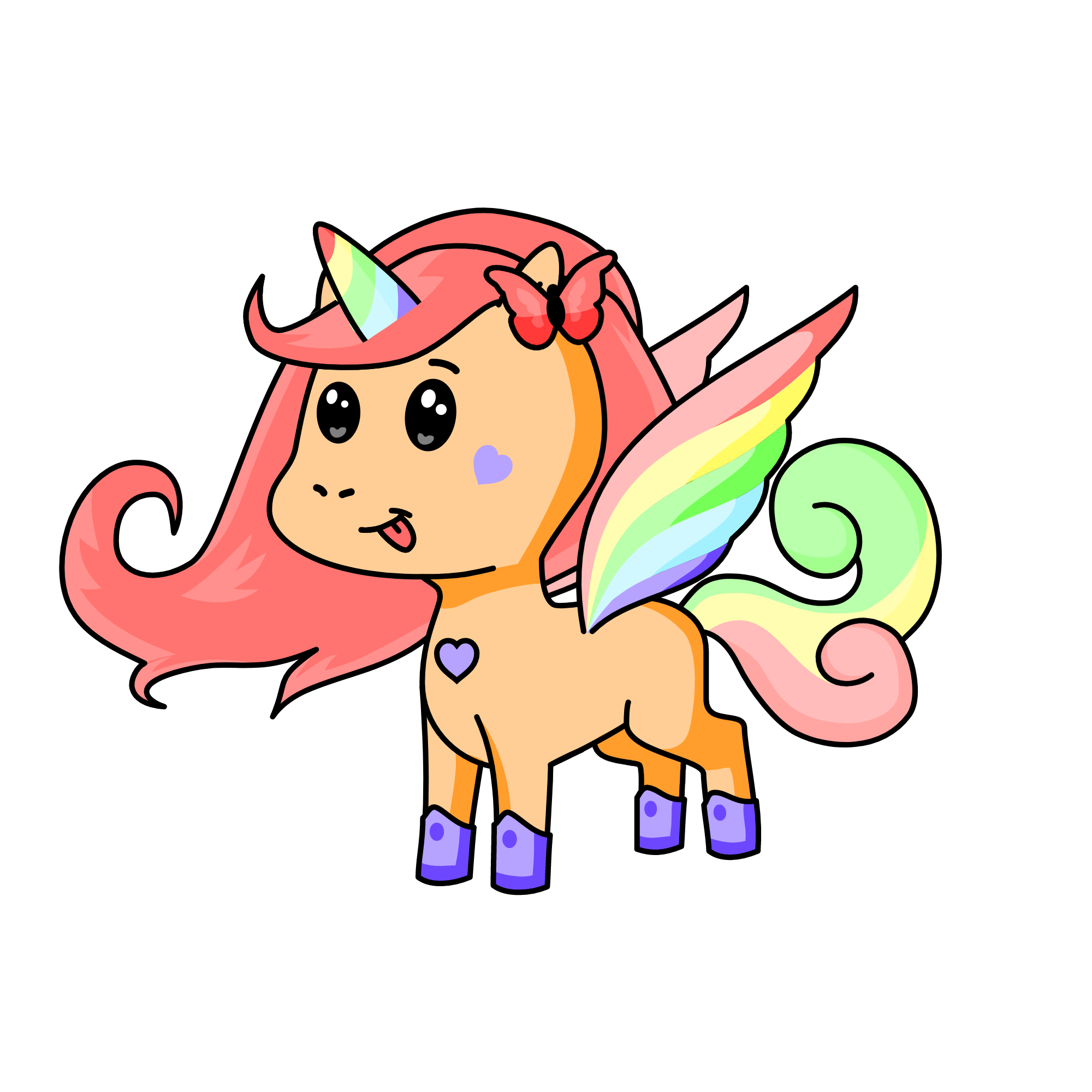Rainbow kitty, the unicorn