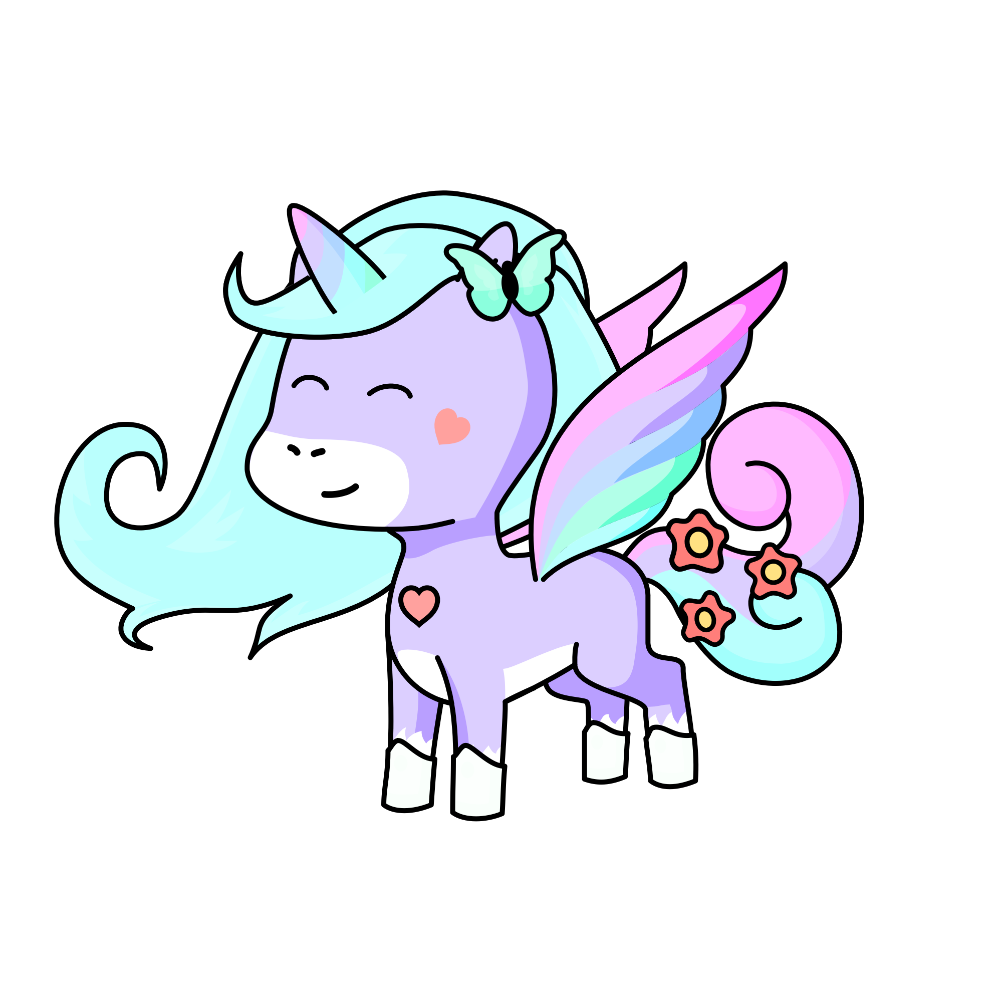 Little unicorn pastel, the unicorn