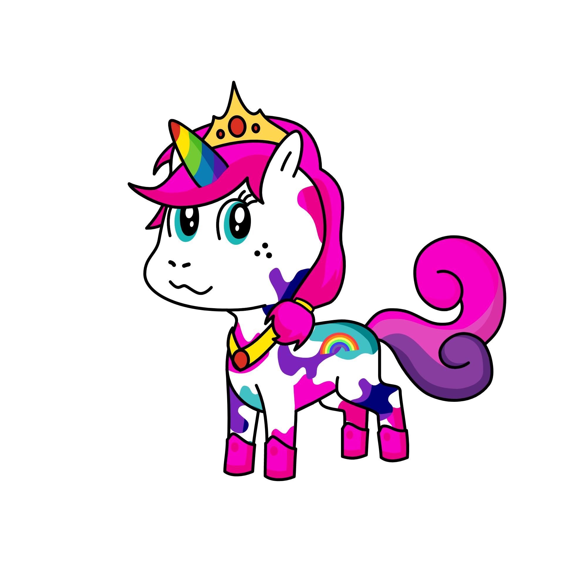 Rainbow pat, the unicorn