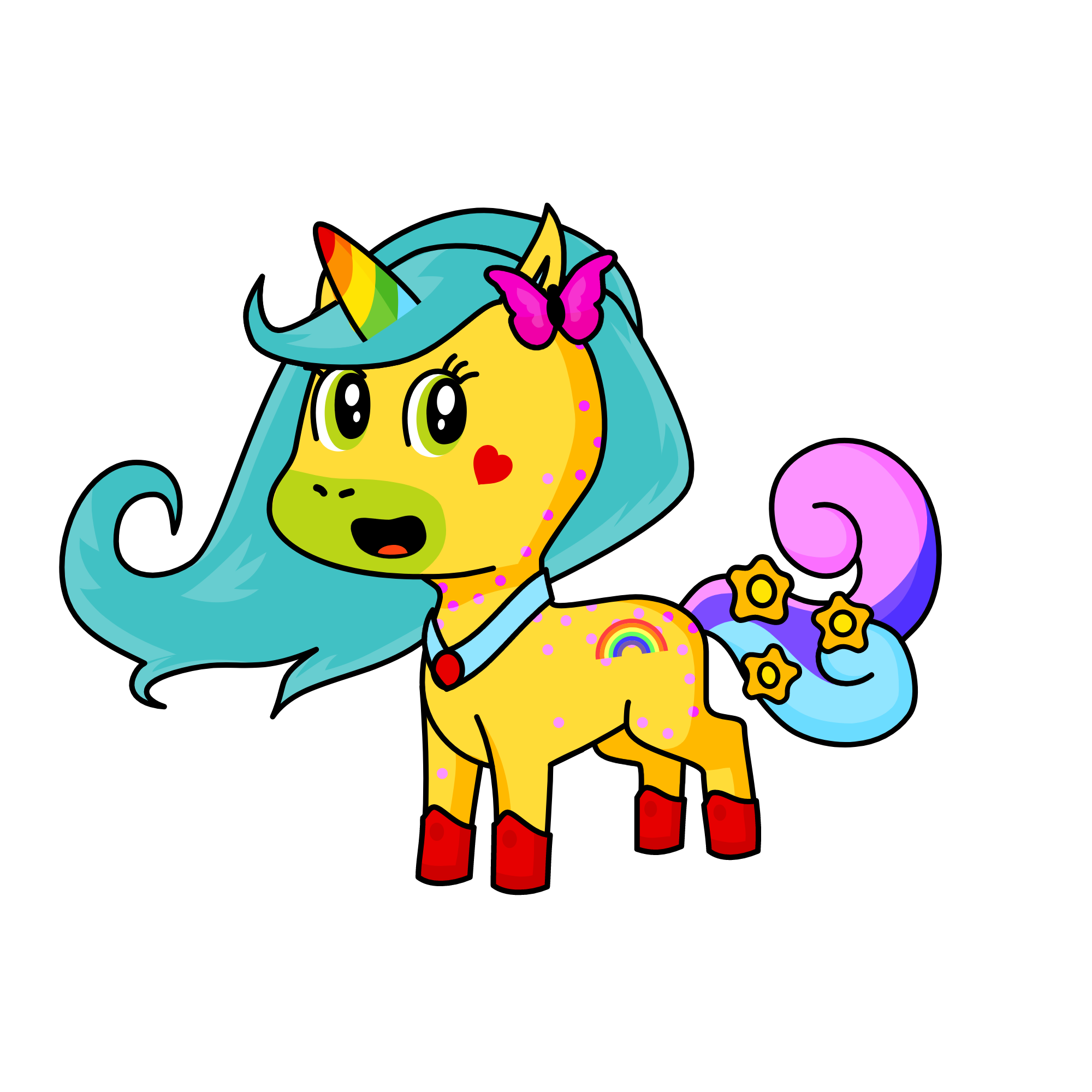 Unique corn, the unicorn