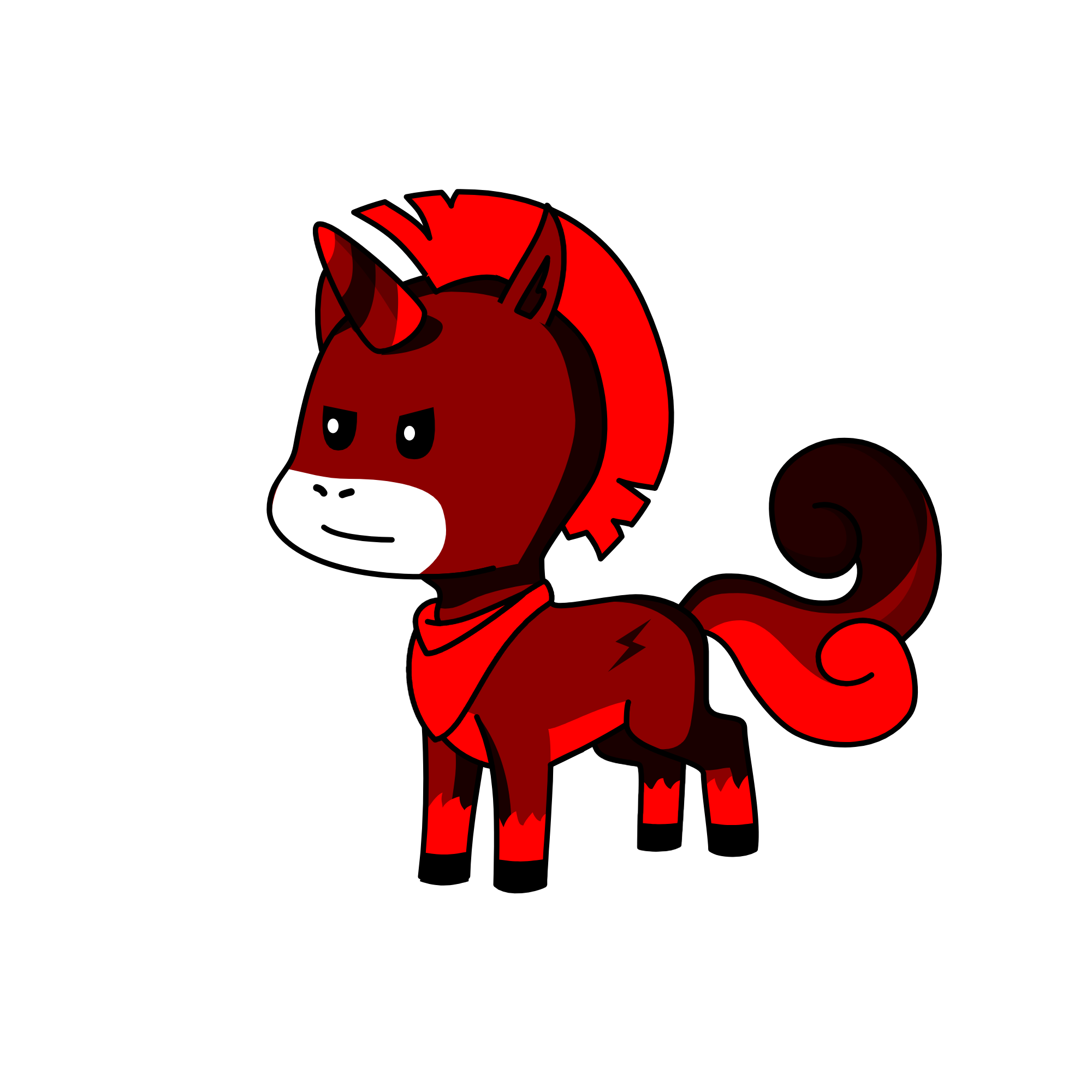 Angry eyes, the unicorn
