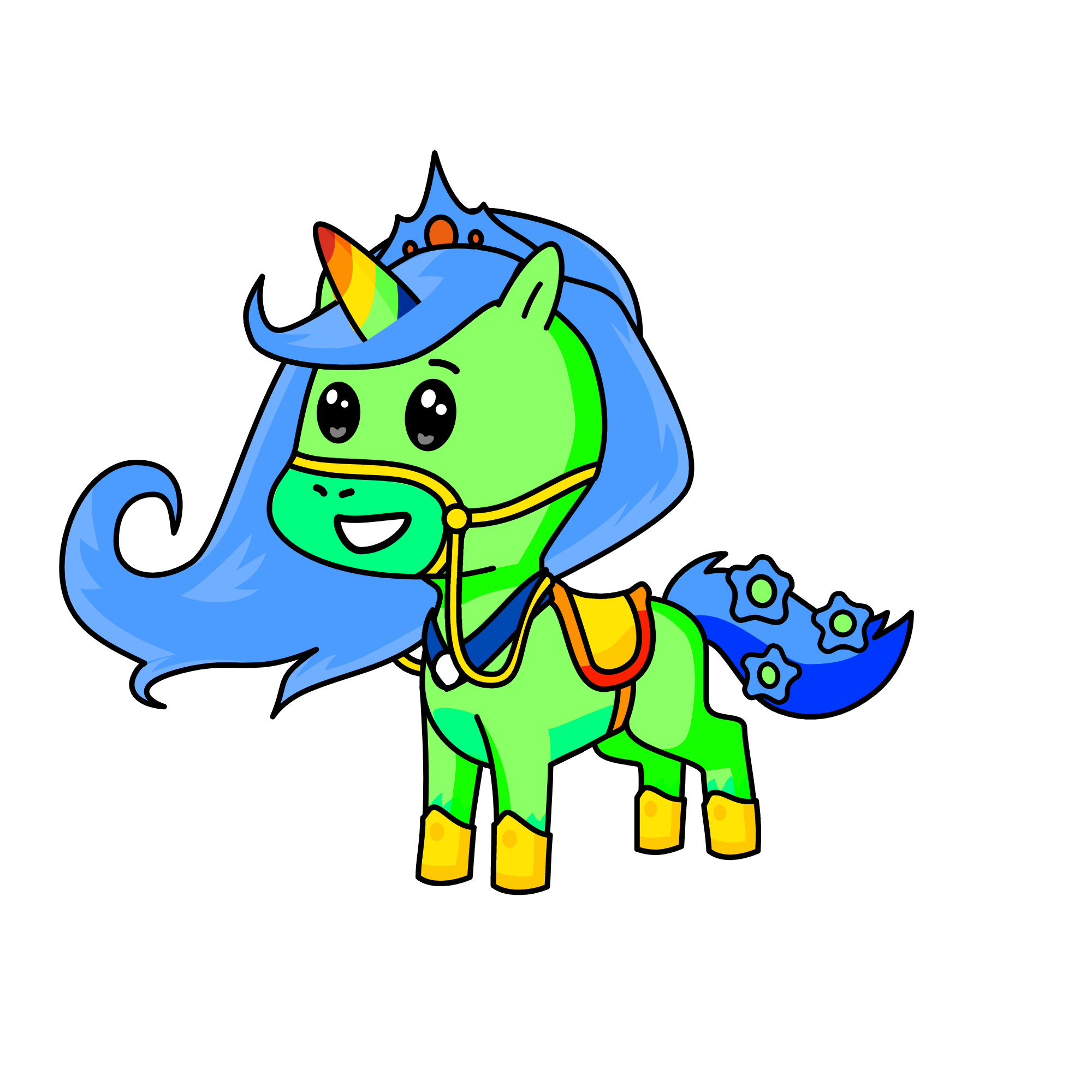 The nature princess, the unicorn