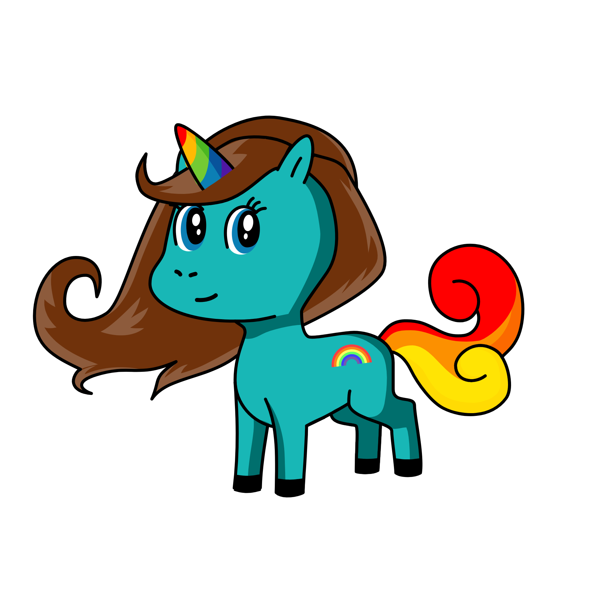 🌈, the unicorn