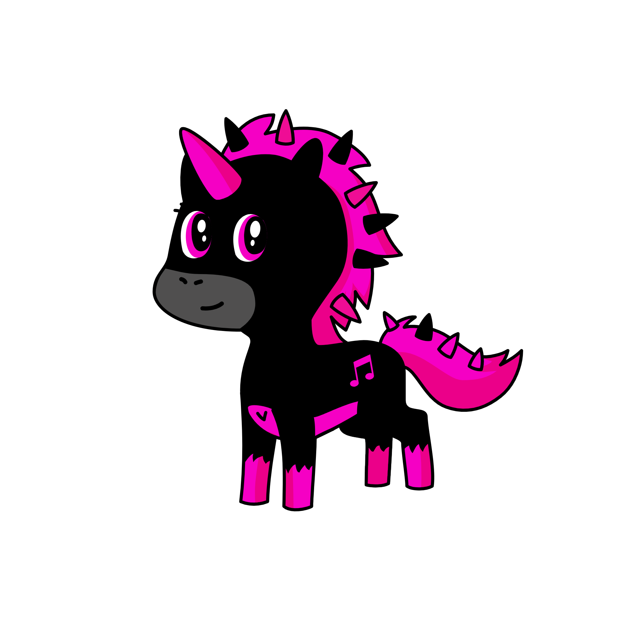 🖤, the unicorn