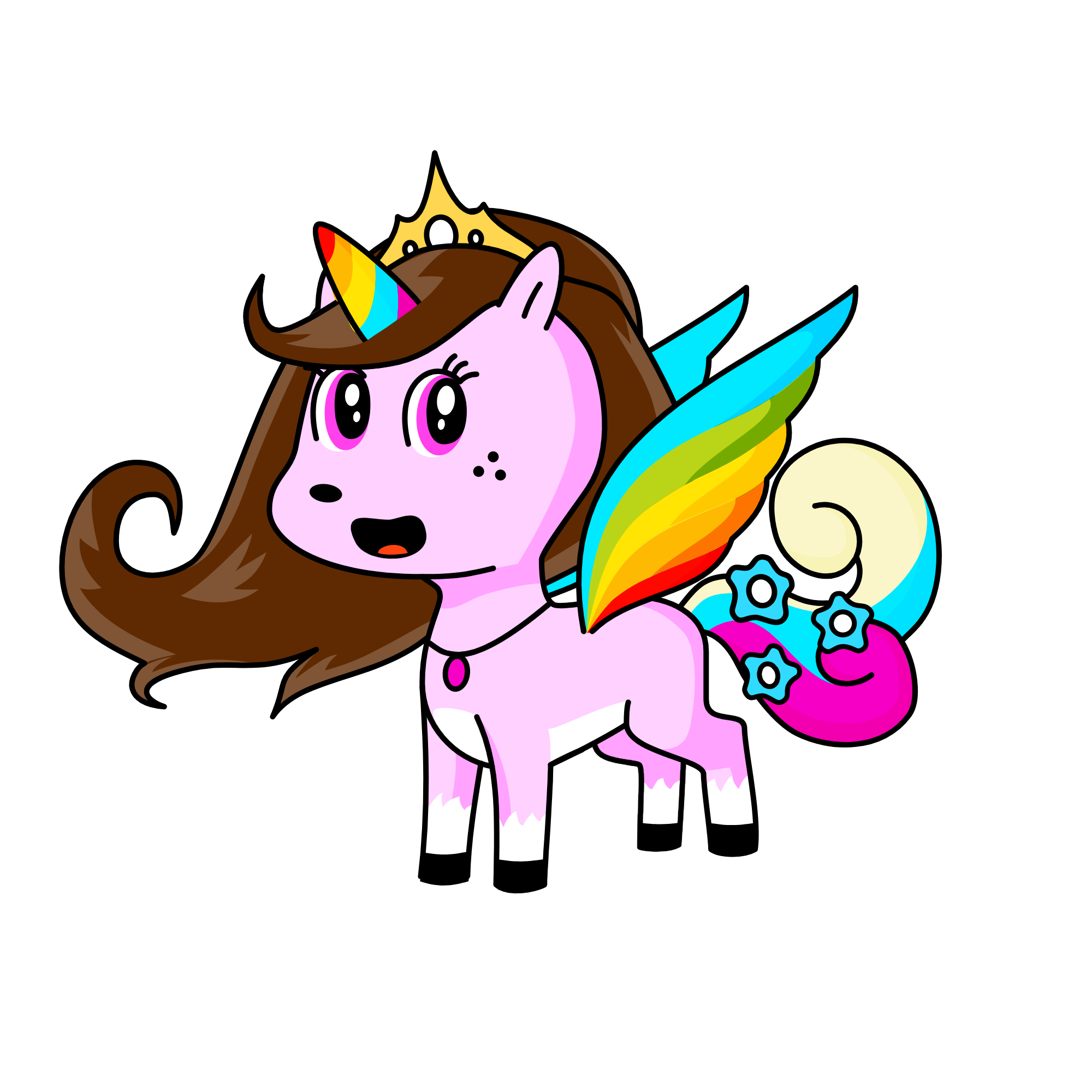Rainbow, the unicorn