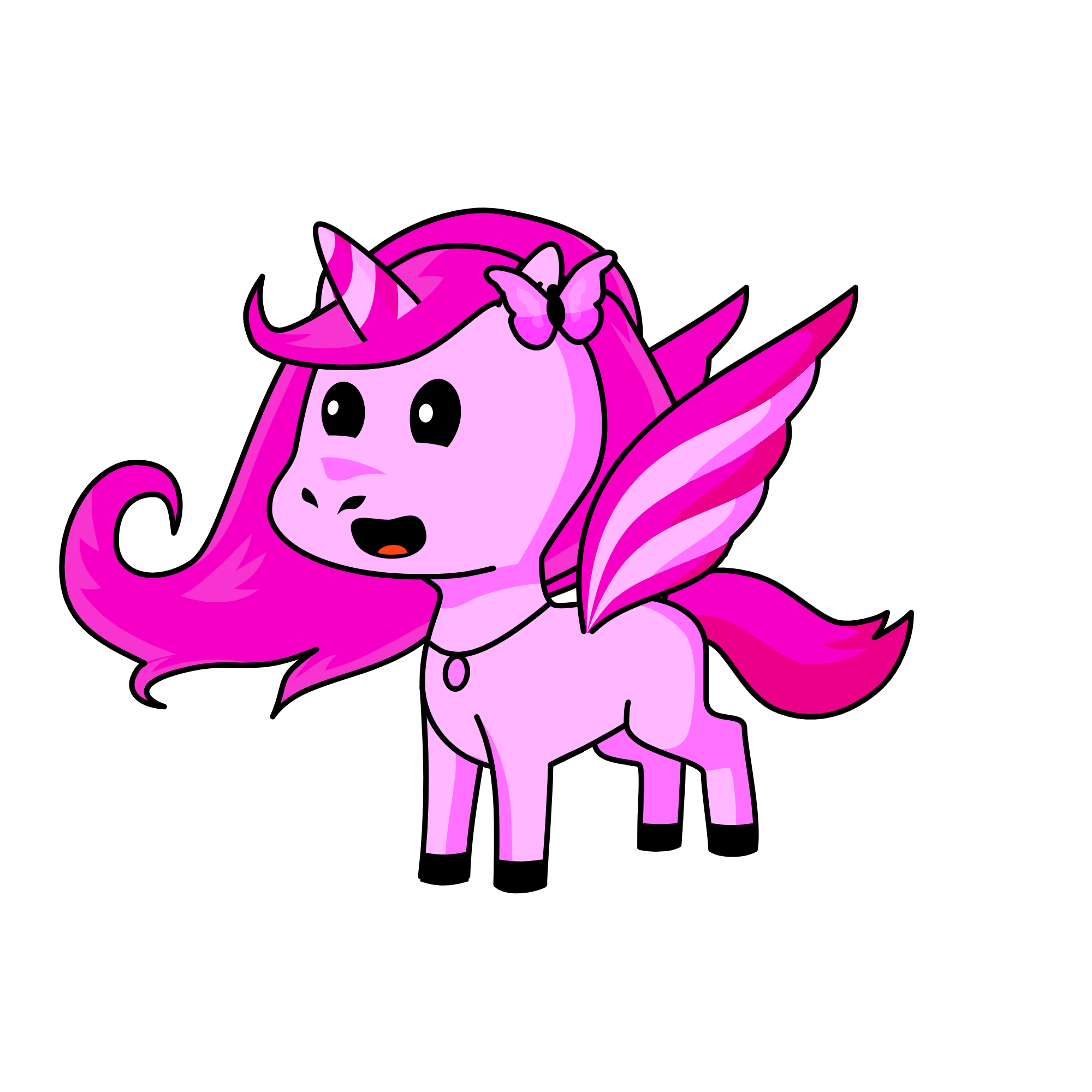 The all pink unicorn, the unicorn