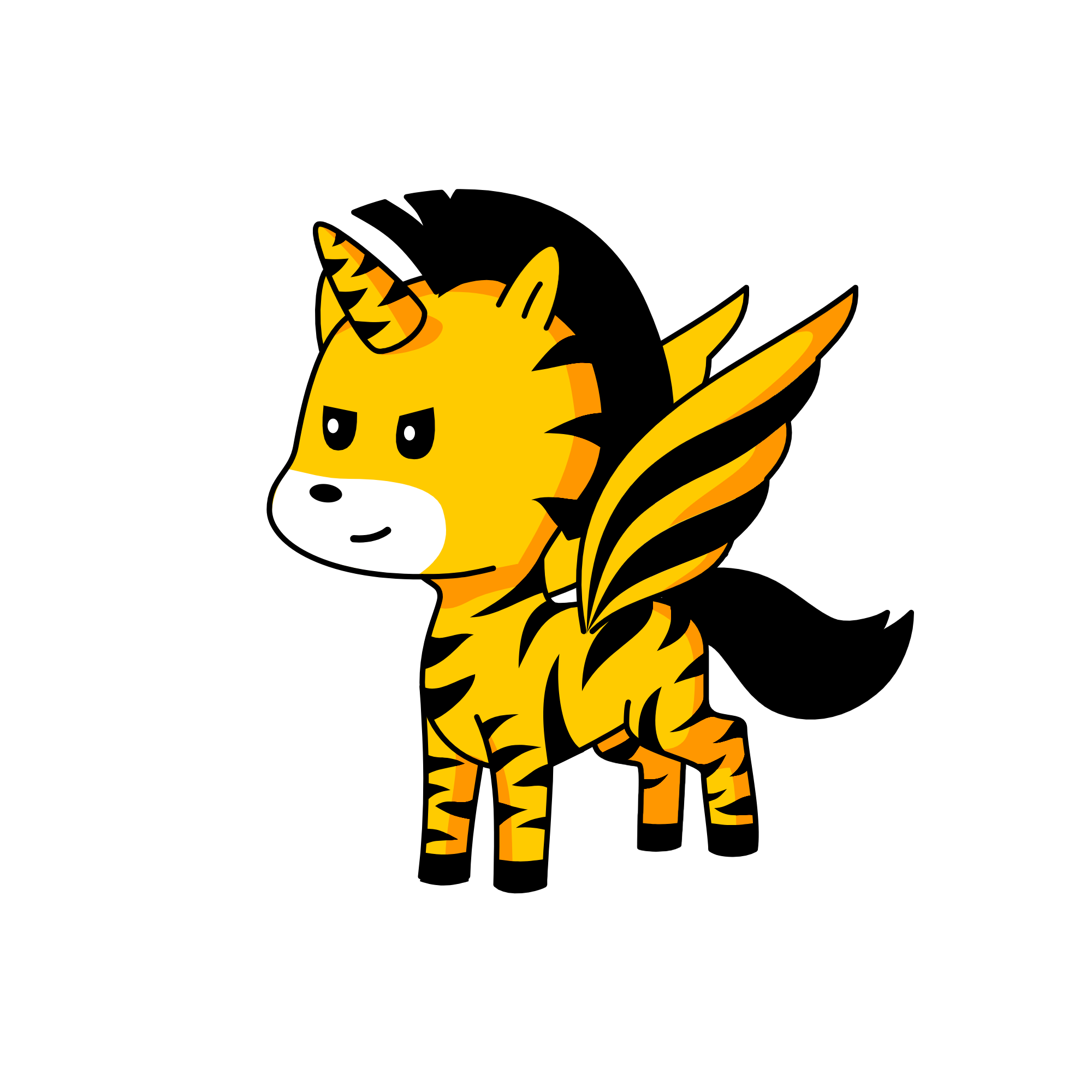 tiger ♥️, the unicorn