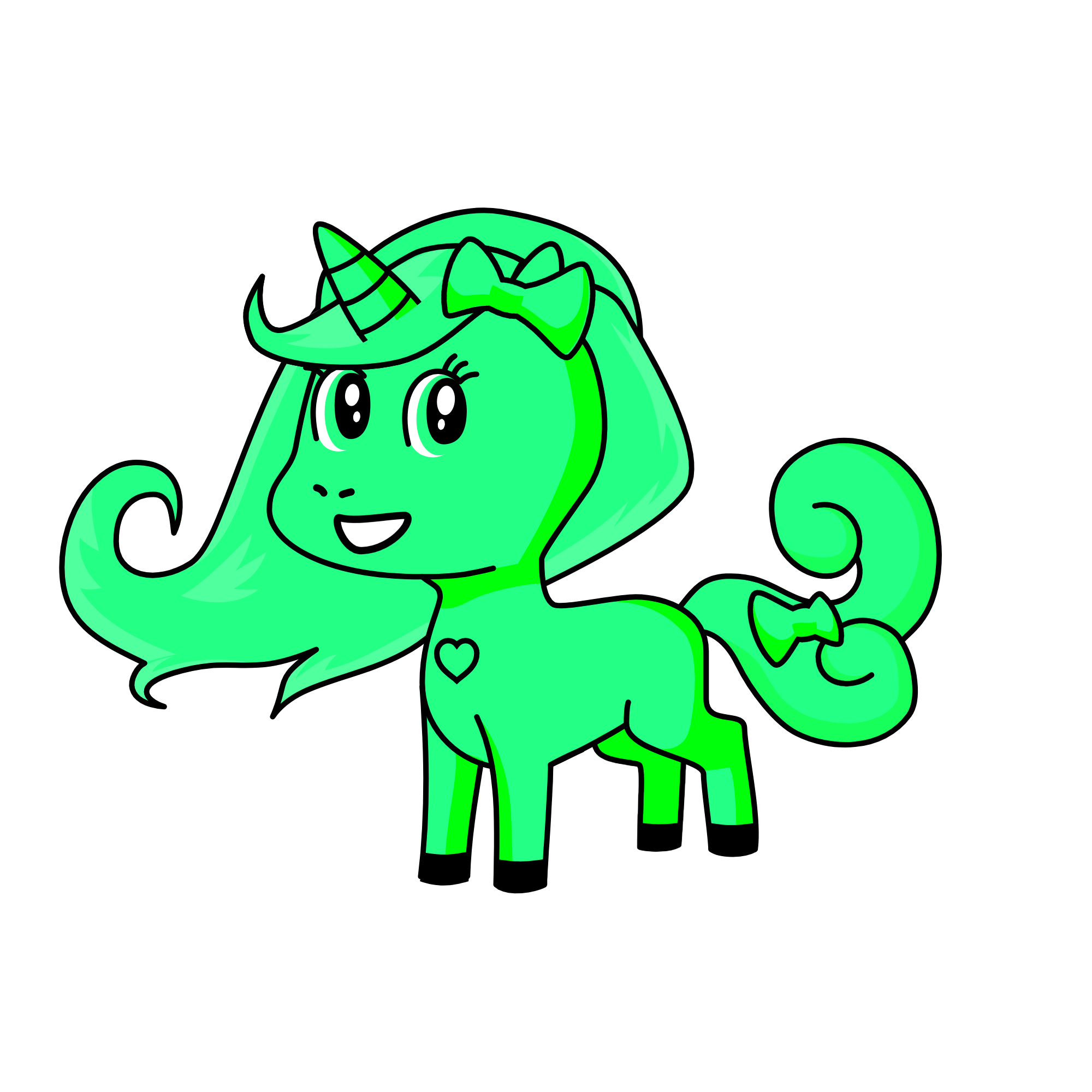 💚, the unicorn