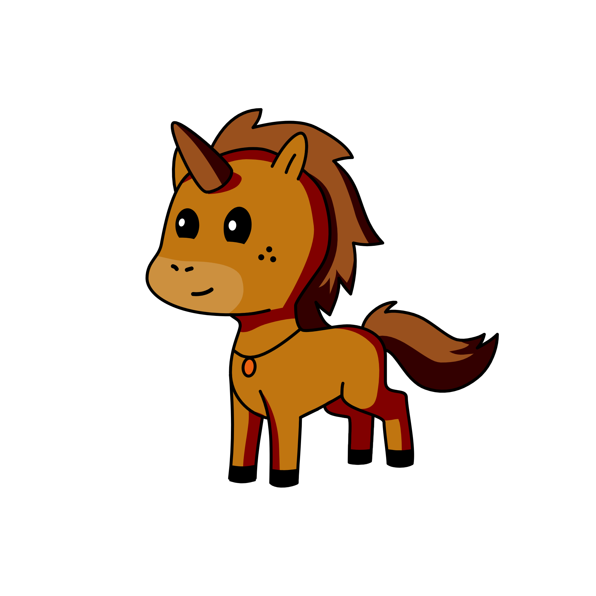 Toun boy, the unicorn