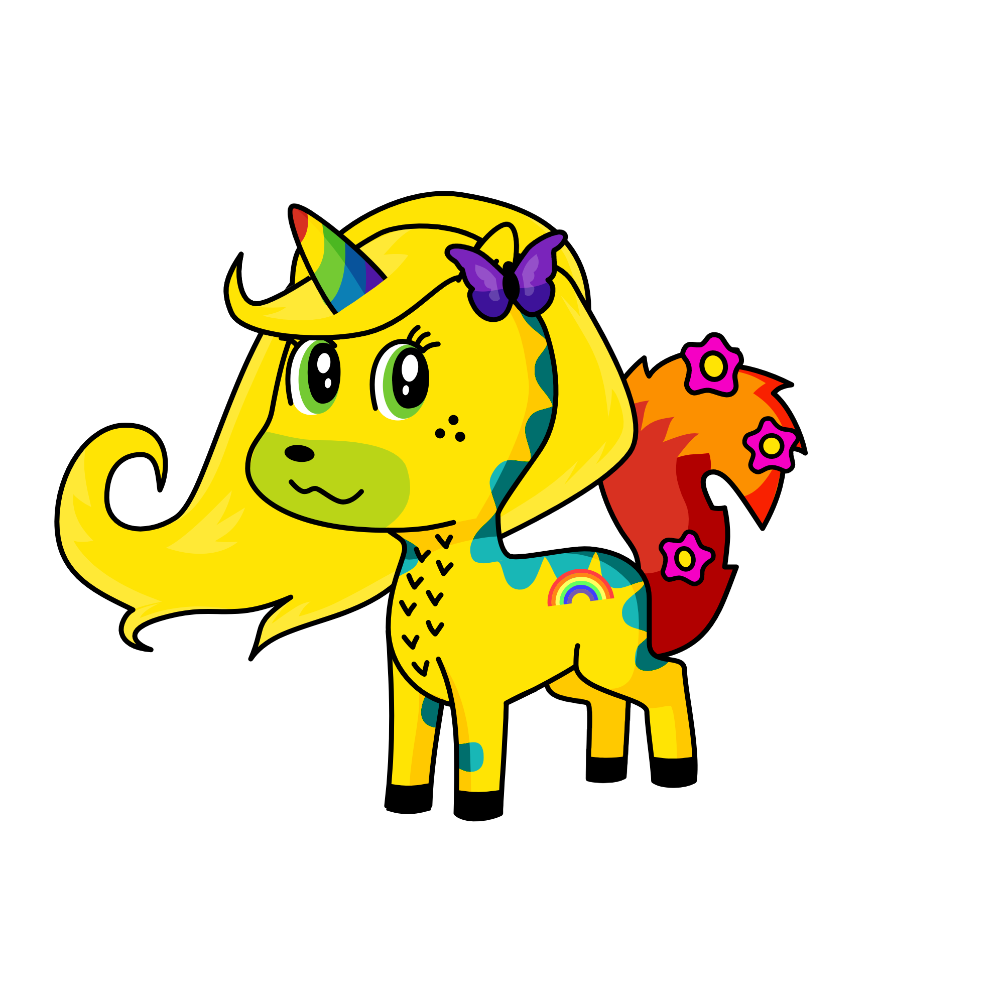Bow, the unicorn
