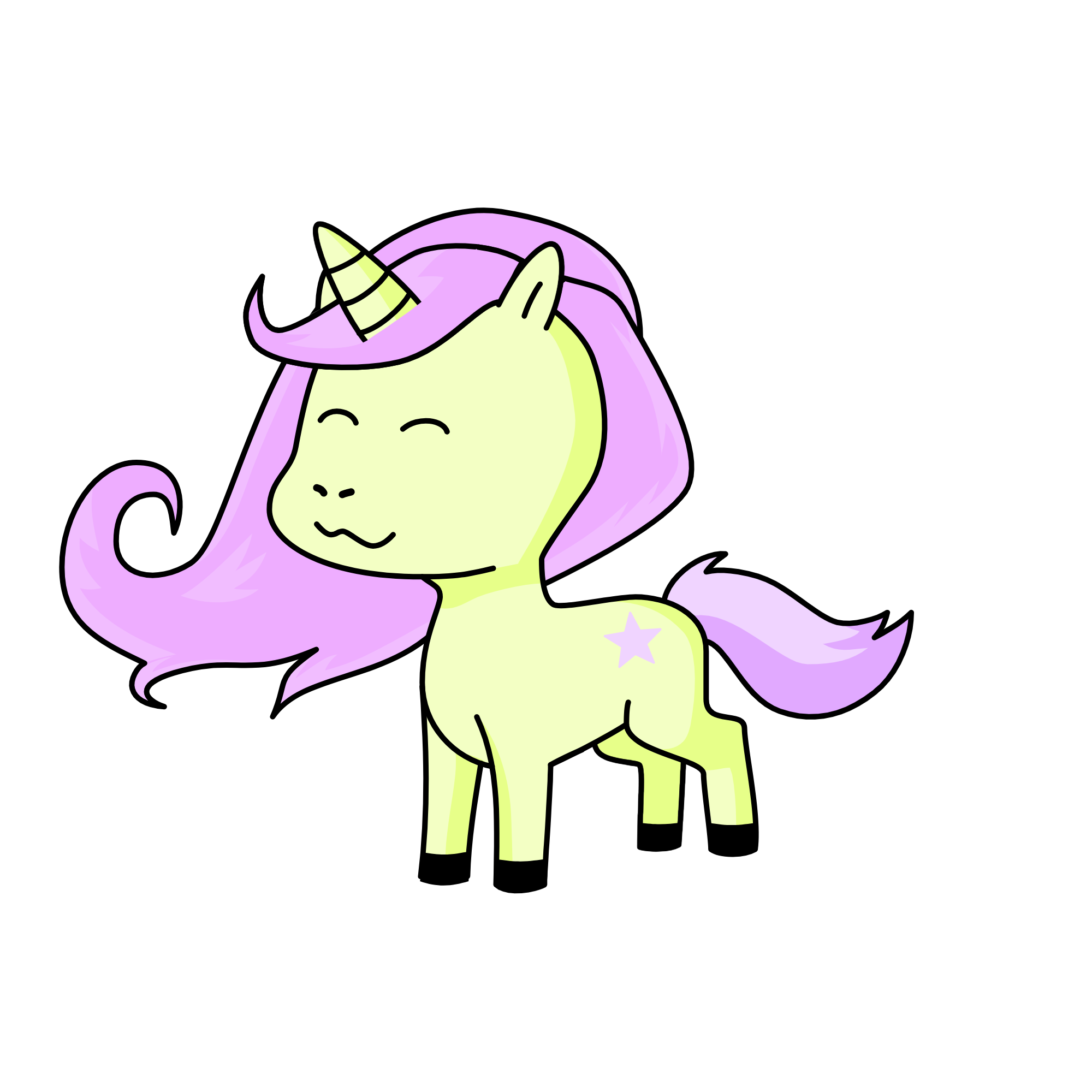 Flutter shy, the unicorn