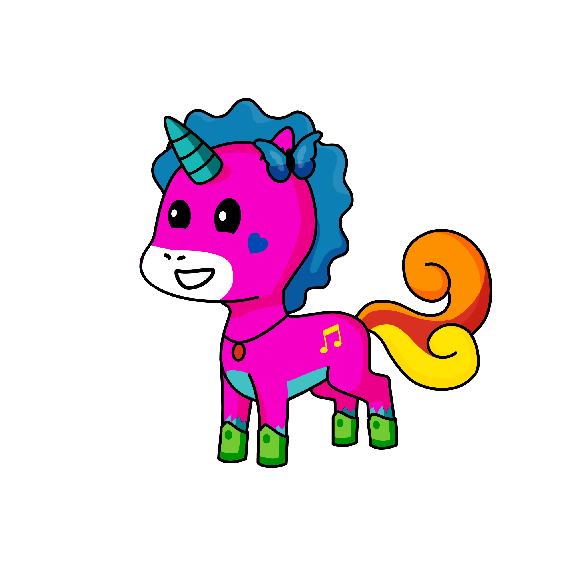 Pinky McFlyaway, the unicorn