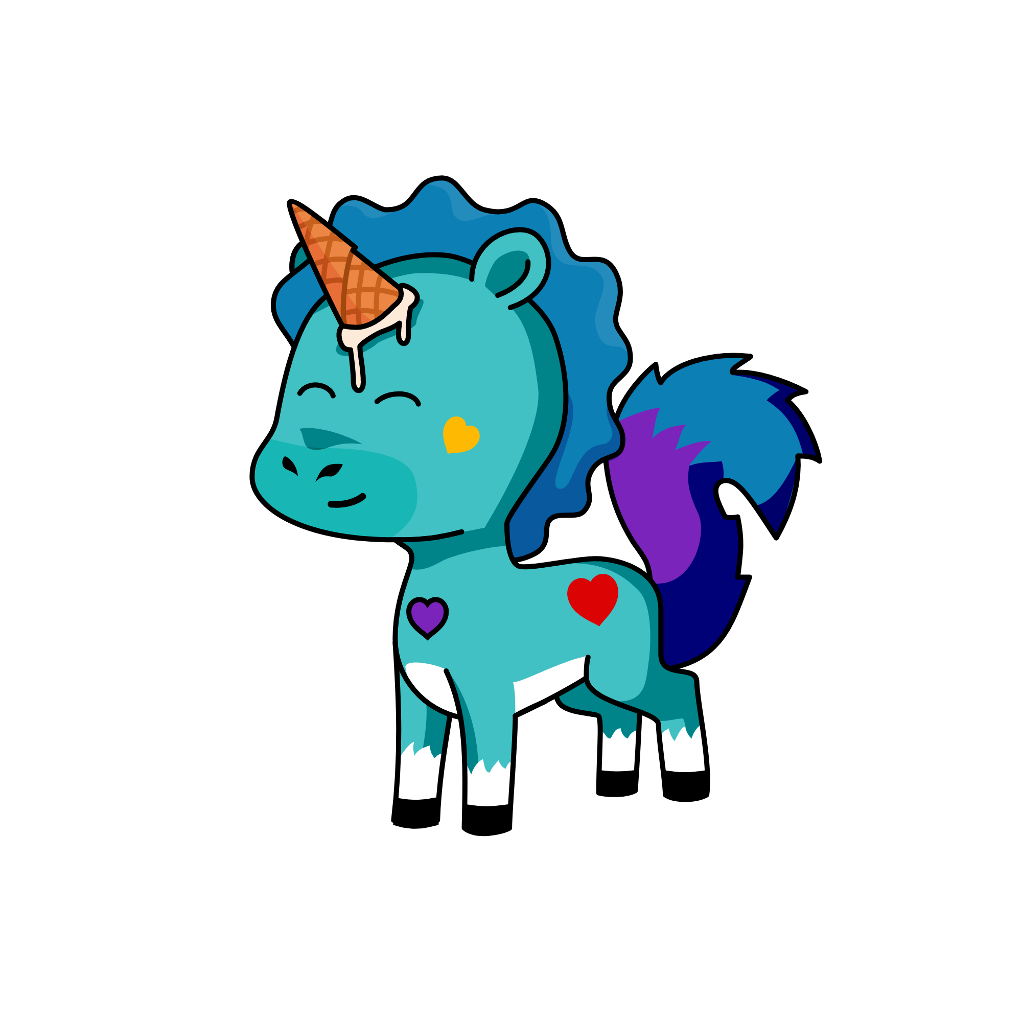 Ebony, the unicorn