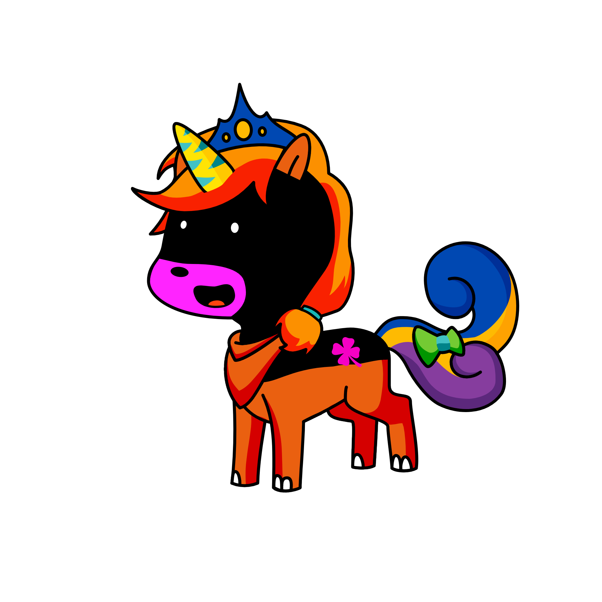 Creppy style, the unicorn
