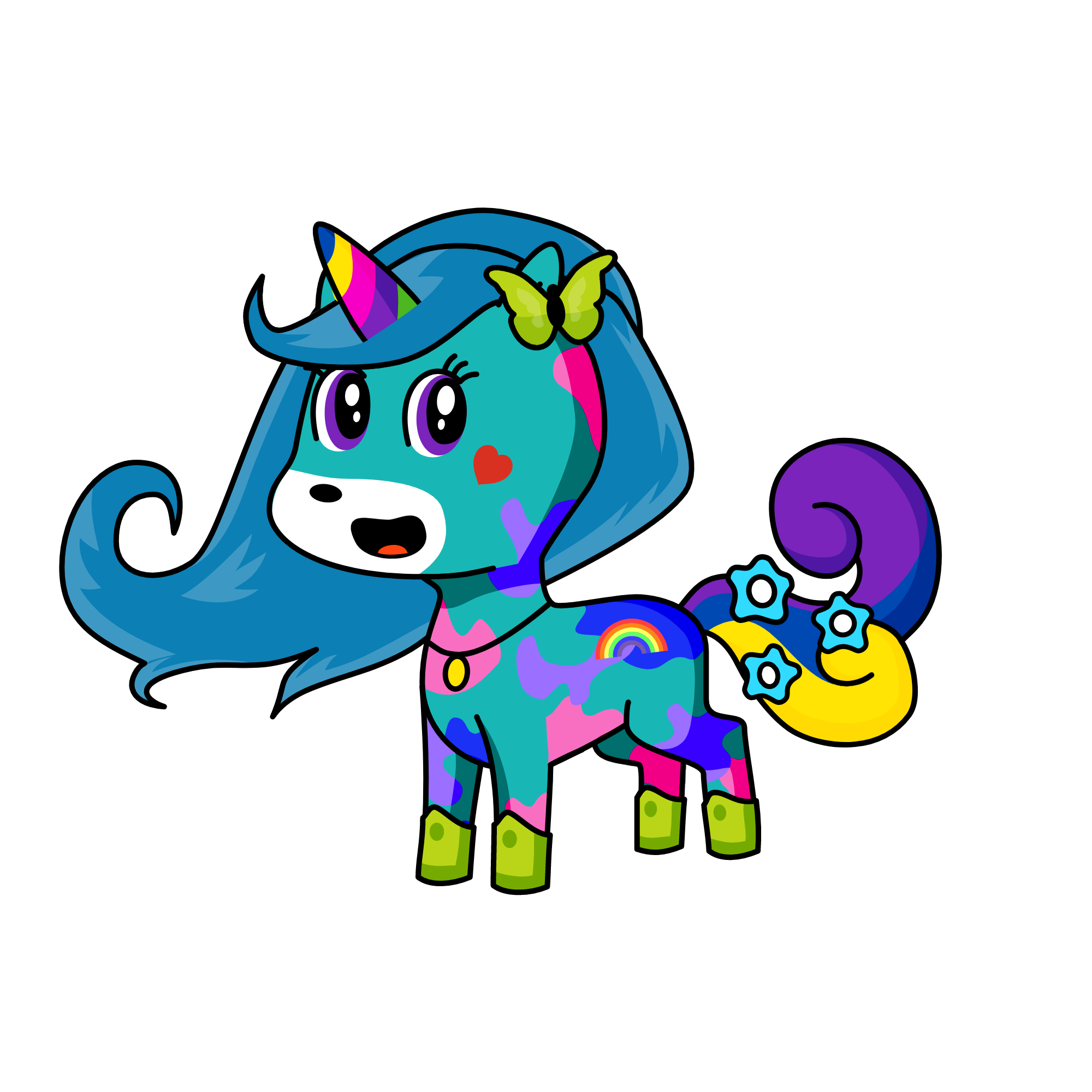 Rainbow, the unicorn