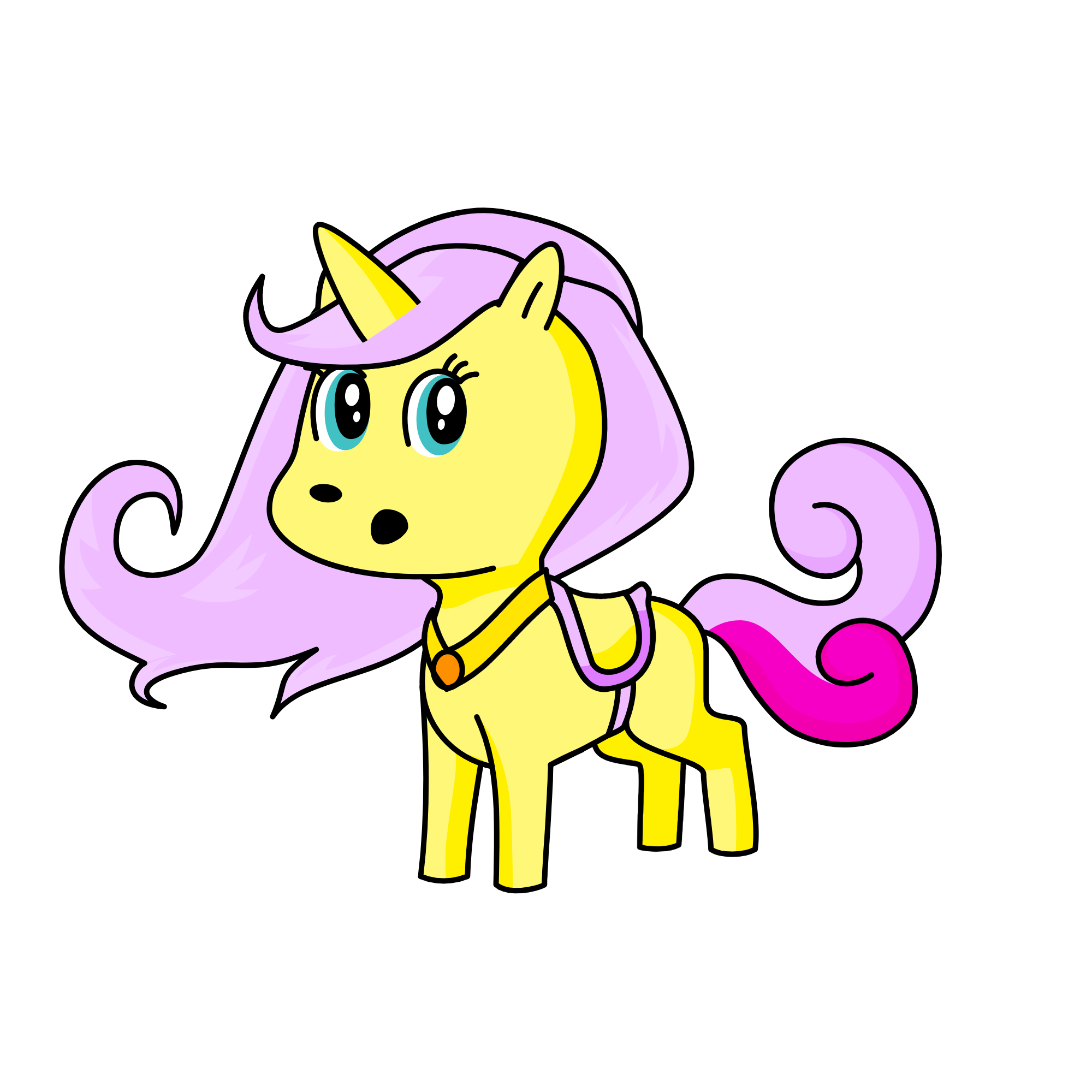 Flutter shy, the unicorn