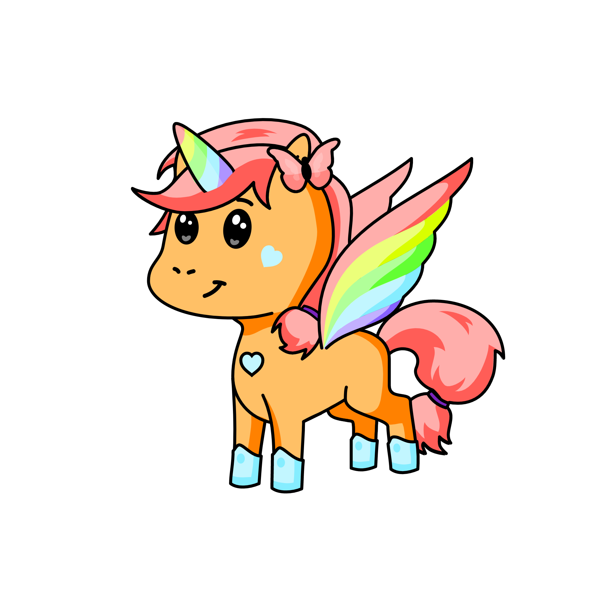 Blue Cutie, the unicorn