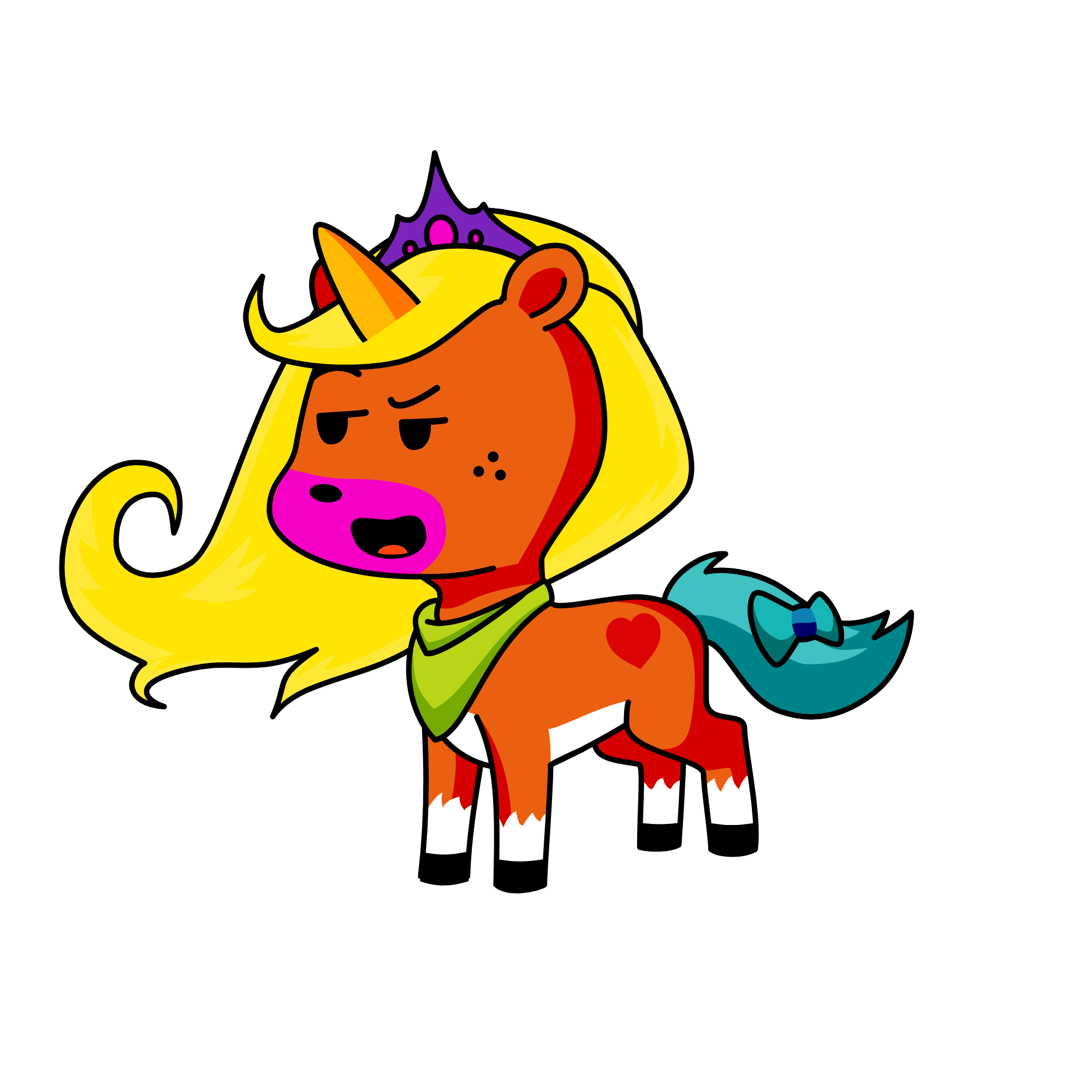 Brown, the unicorn