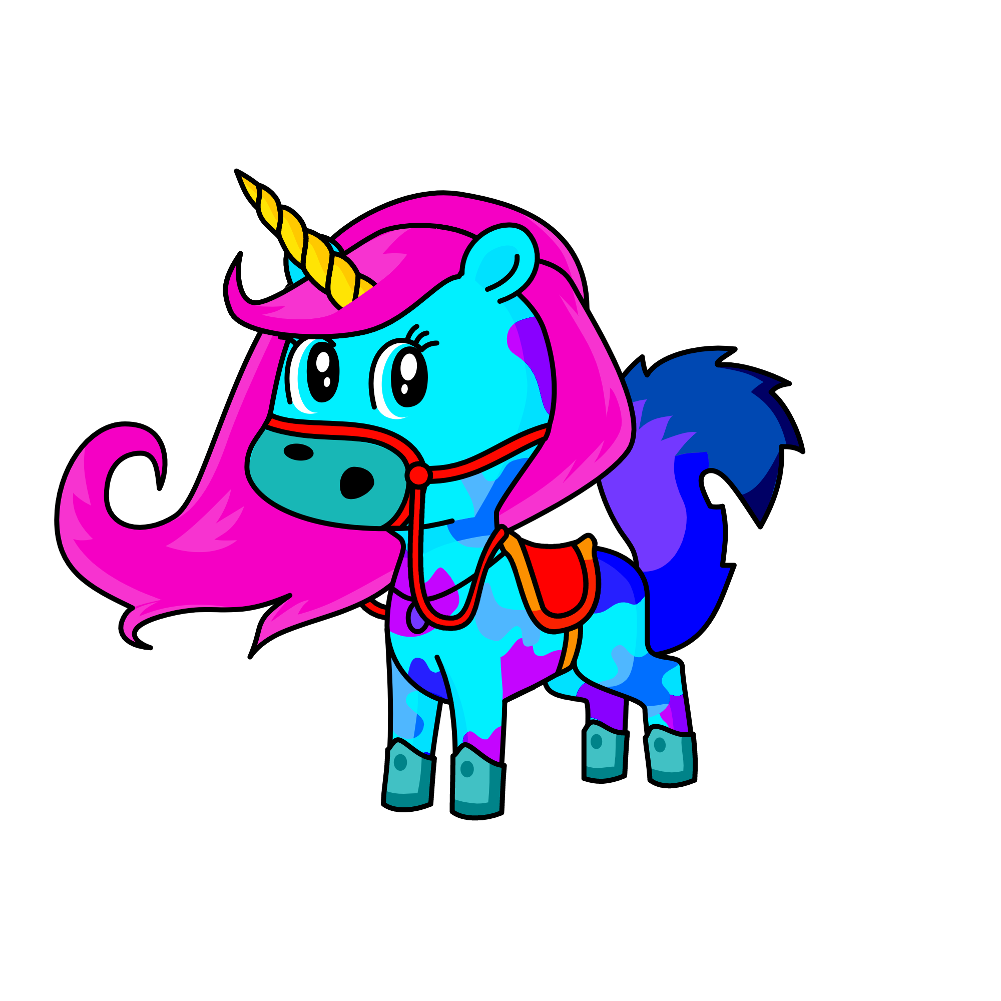 rainbow princess , the unicorn