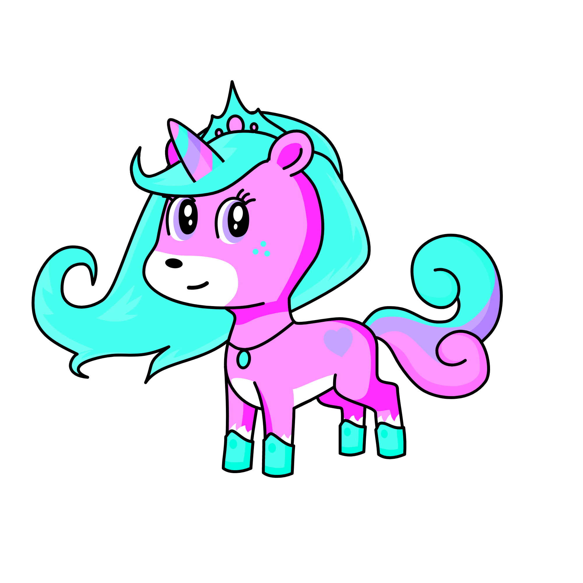 rainbow kite , the unicorn