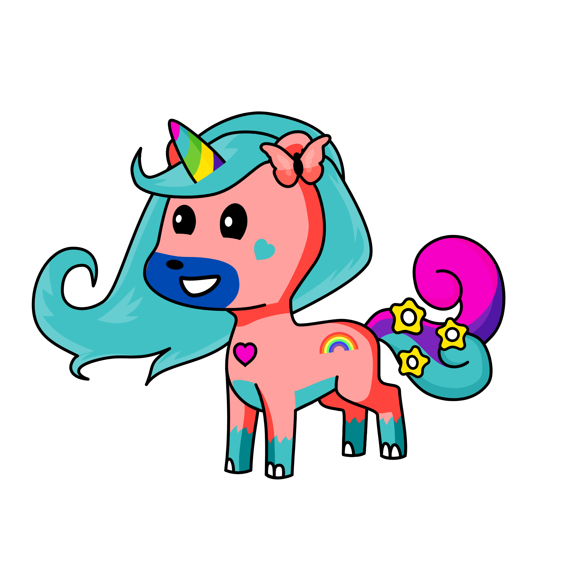 Corn cokie, the unicorn