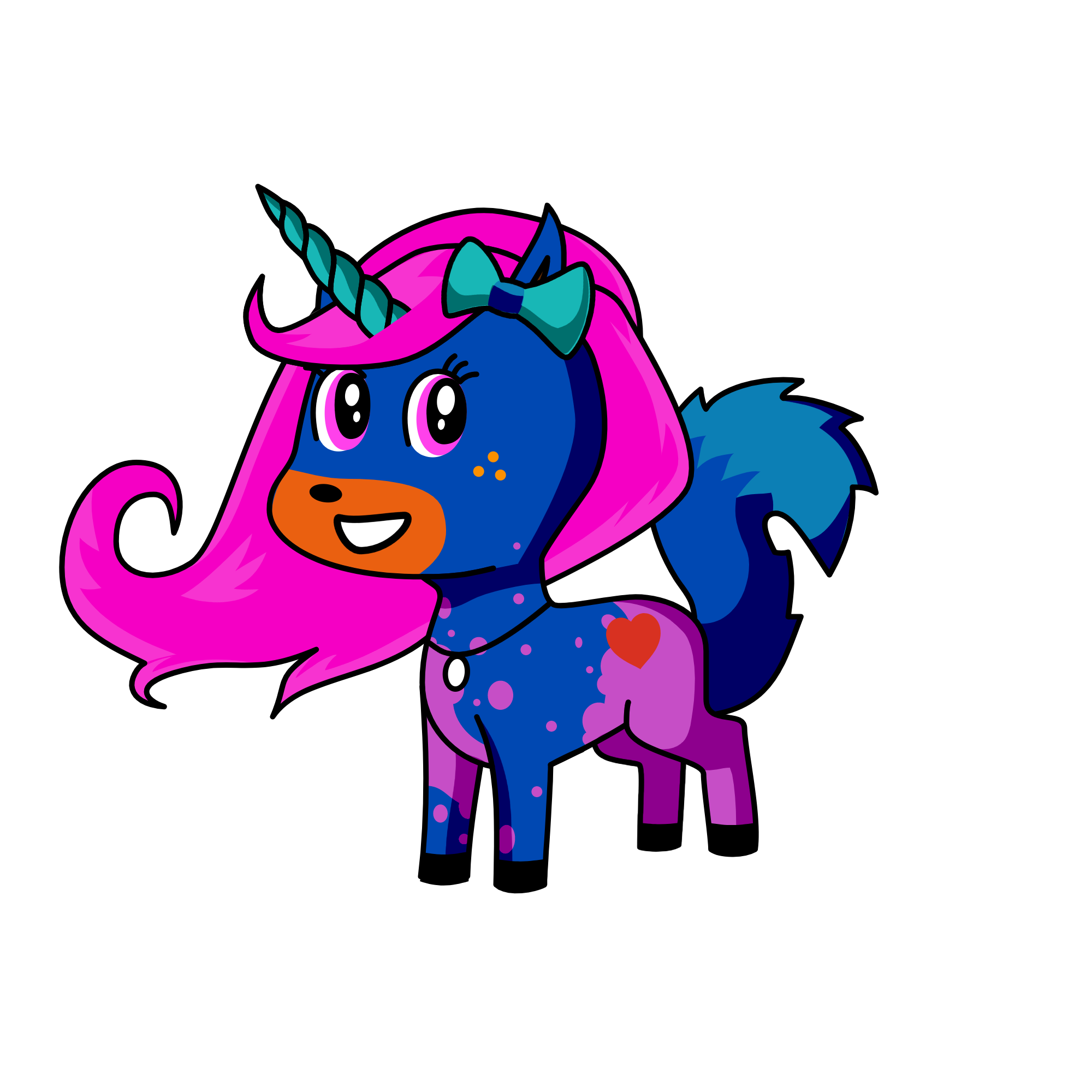 moonlight, the unicorn