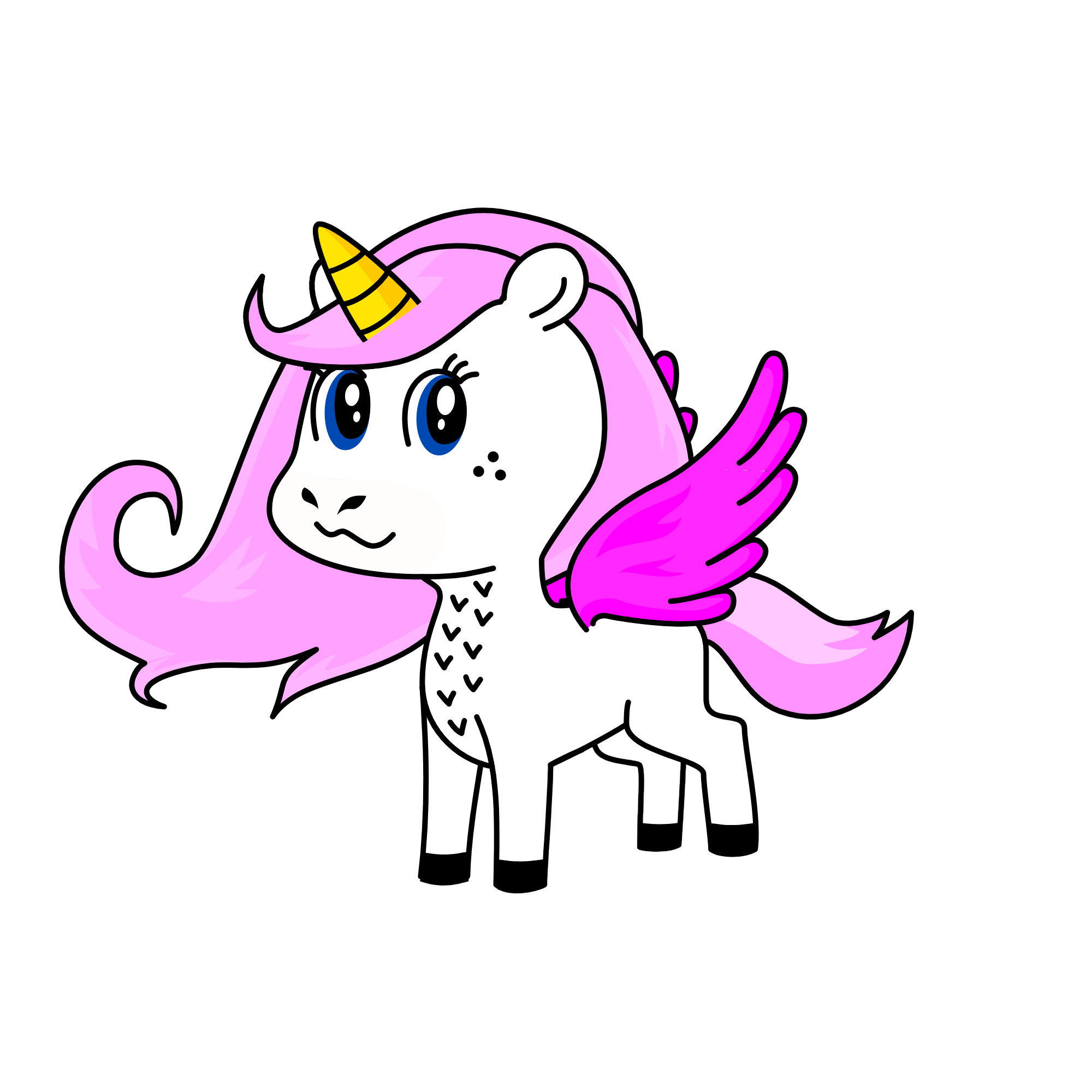 Princess pinky Pegasus, the unicorn