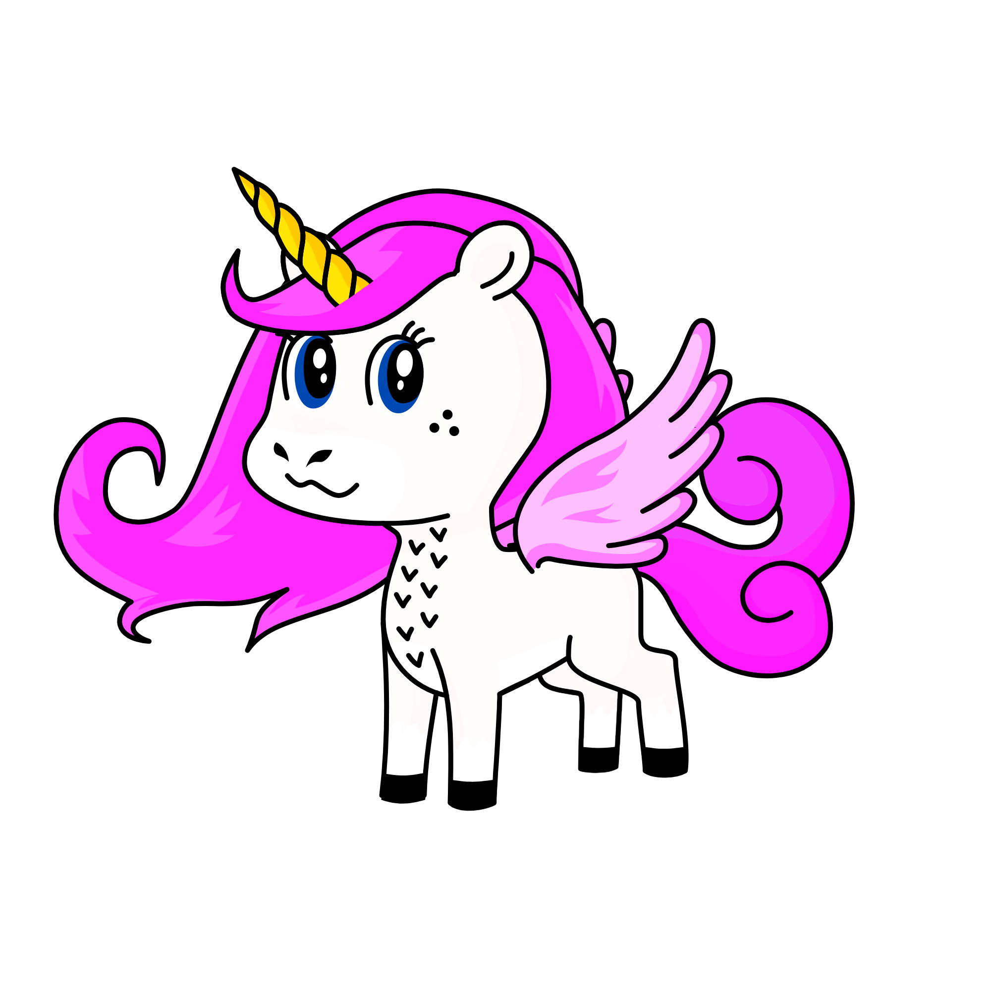 Princess pinky Pegasus two, the unicorn
