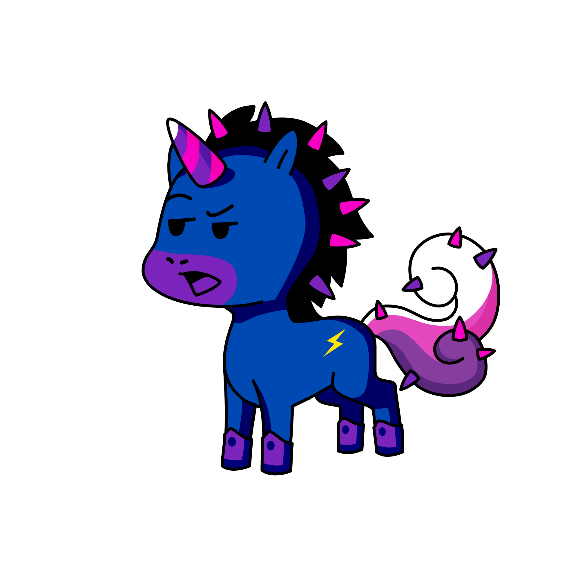 VioletBolt, the unicorn