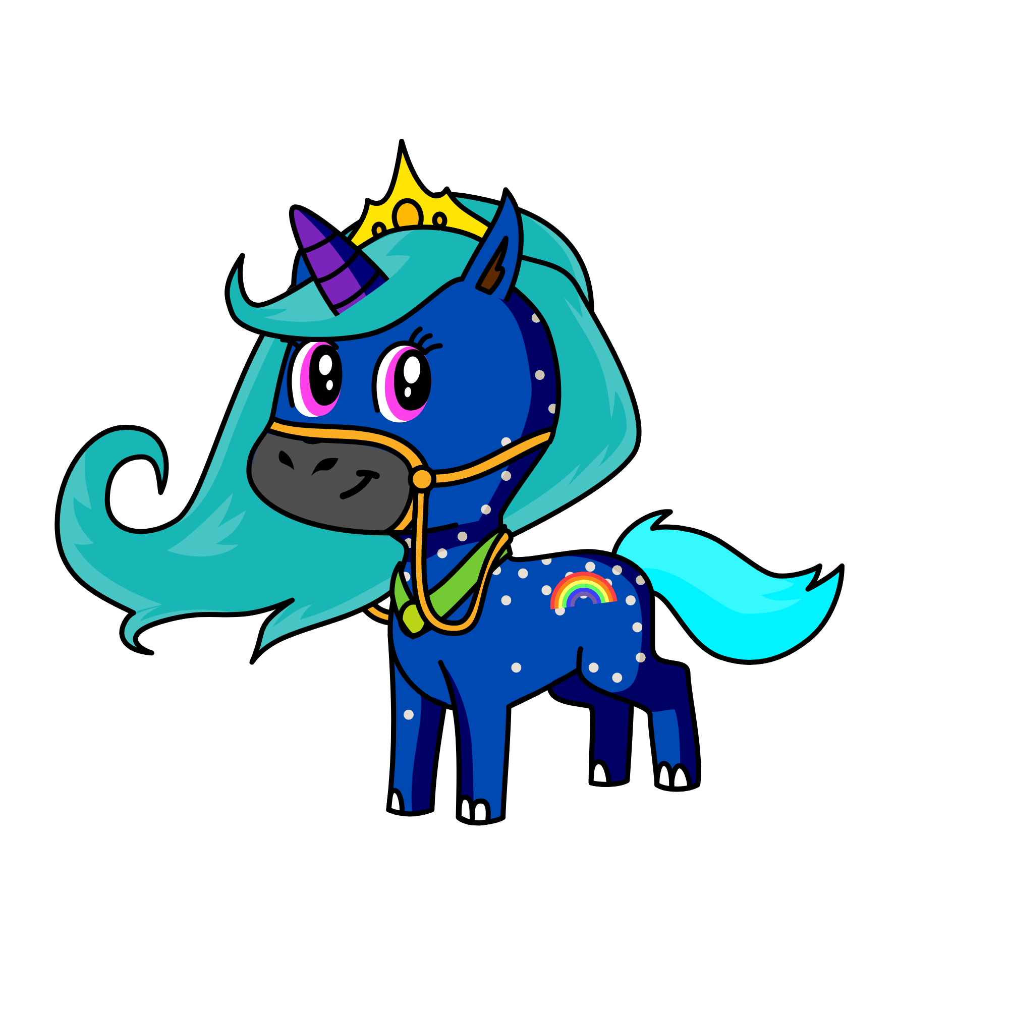 night sky, the unicorn