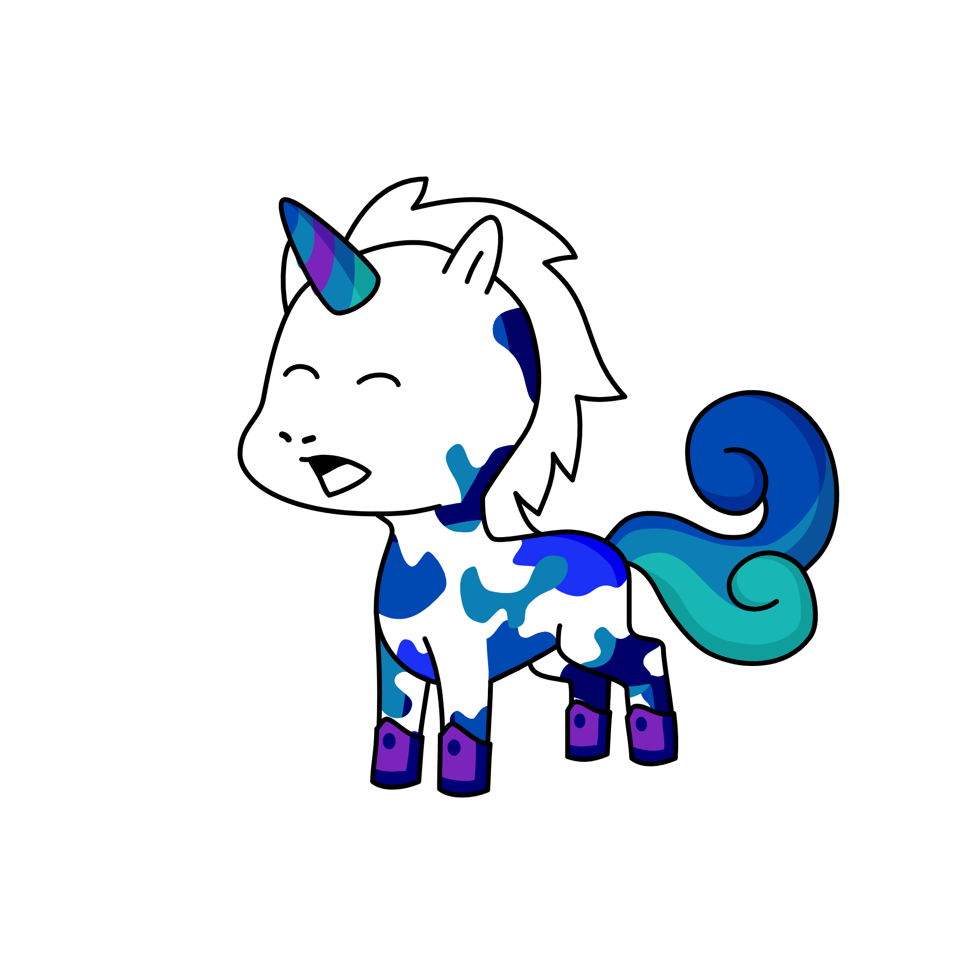 Colour-loss, the unicorn