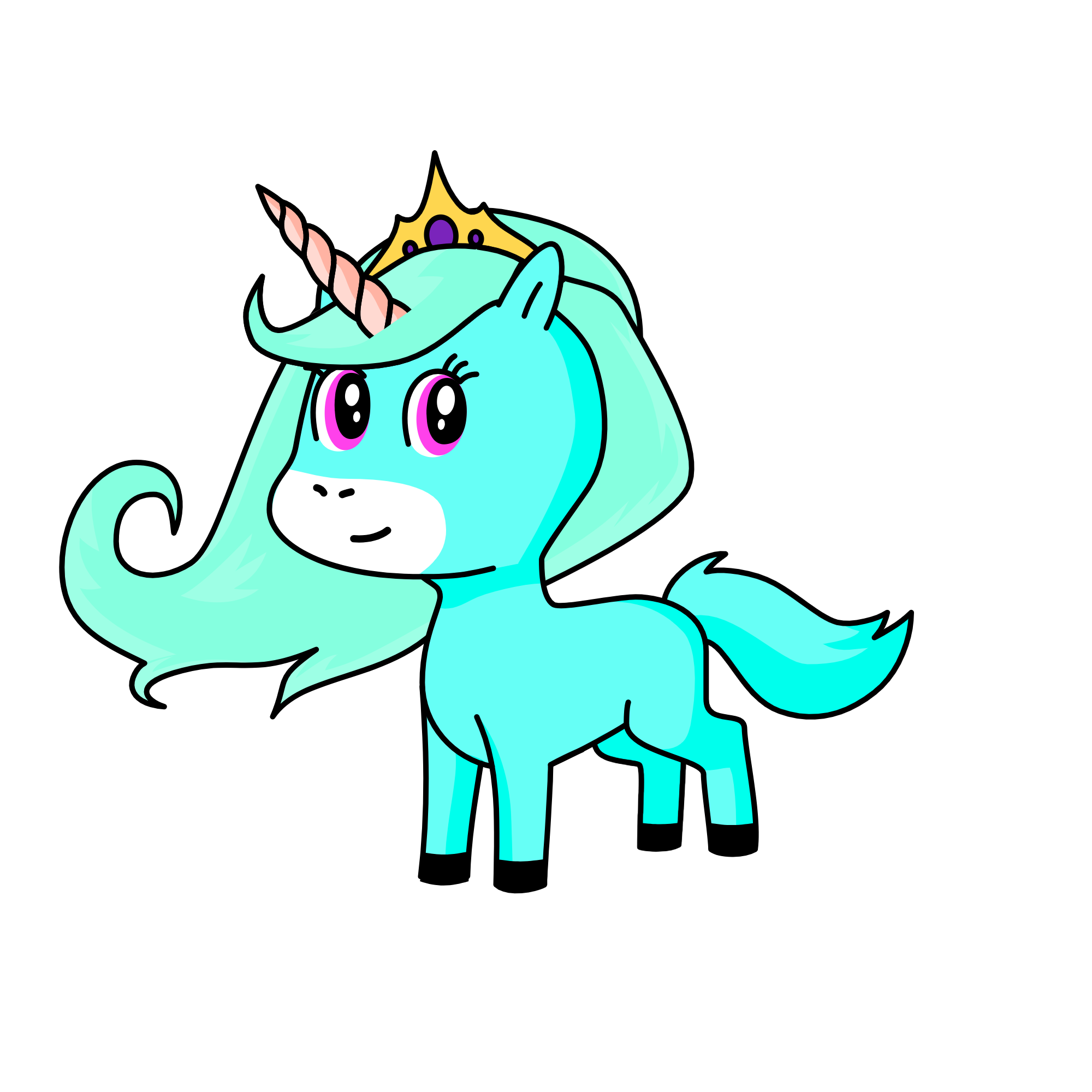 Ice qeen, the unicorn