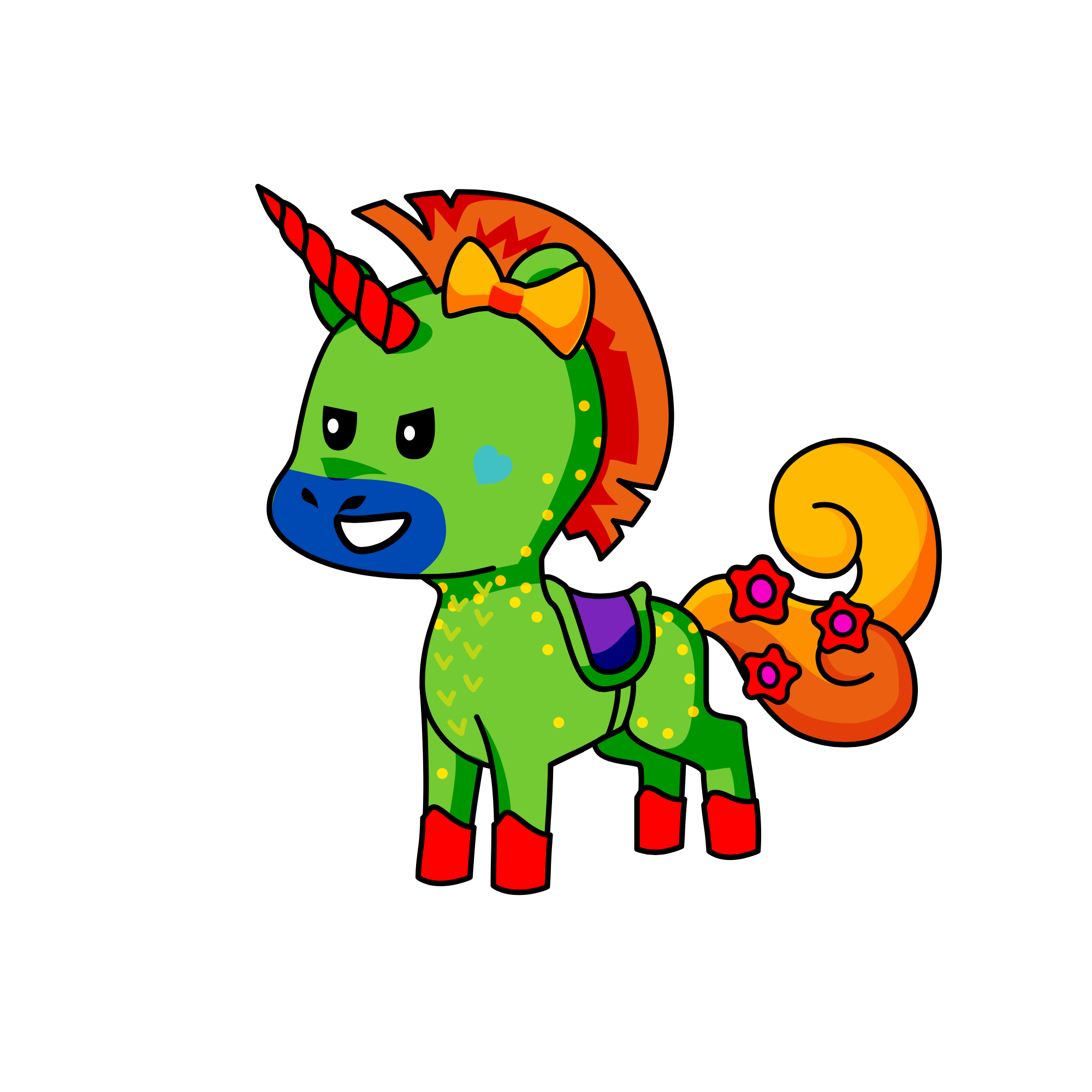 random aqua unicorn, the unicorn