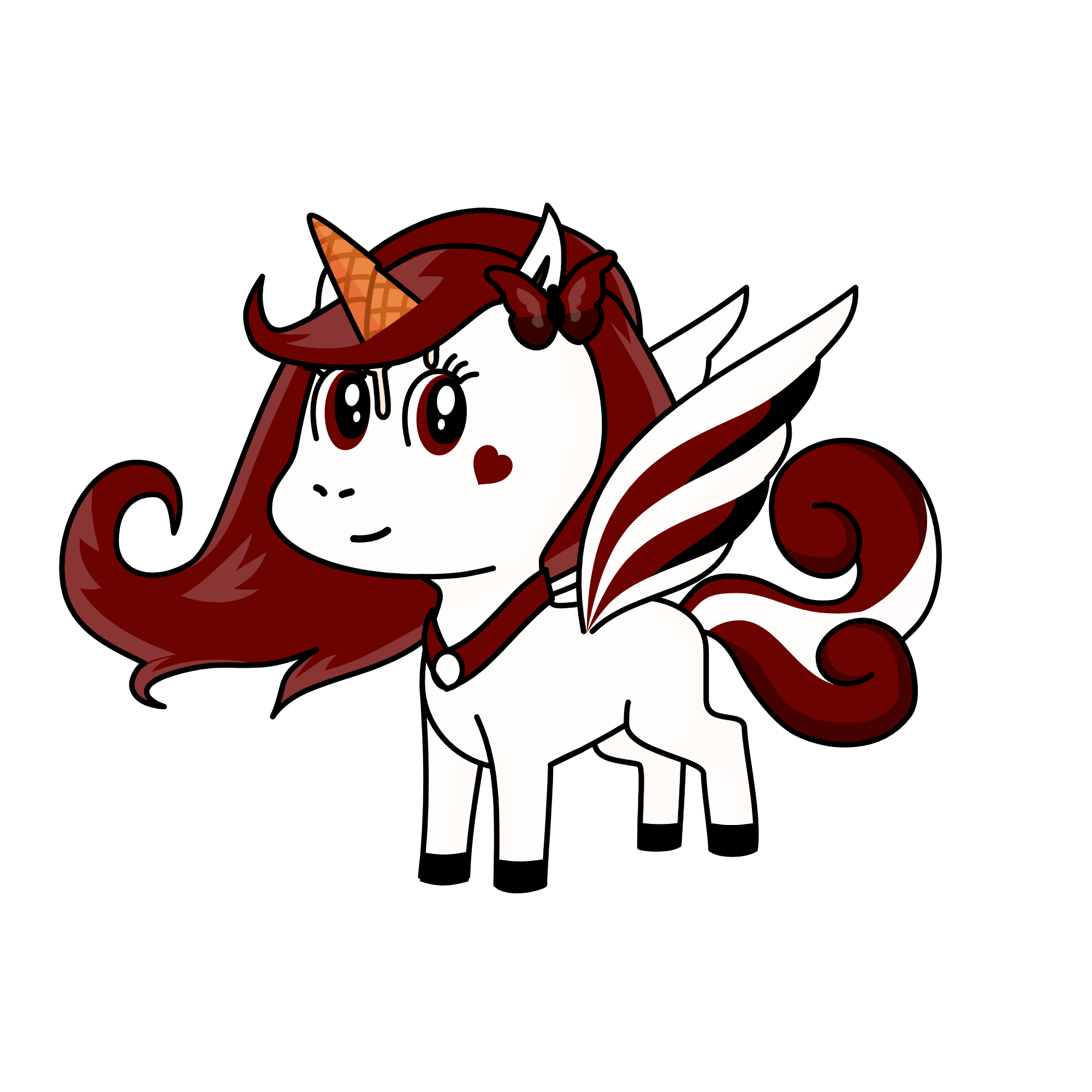 vinilla chocolate ice cream, the unicorn